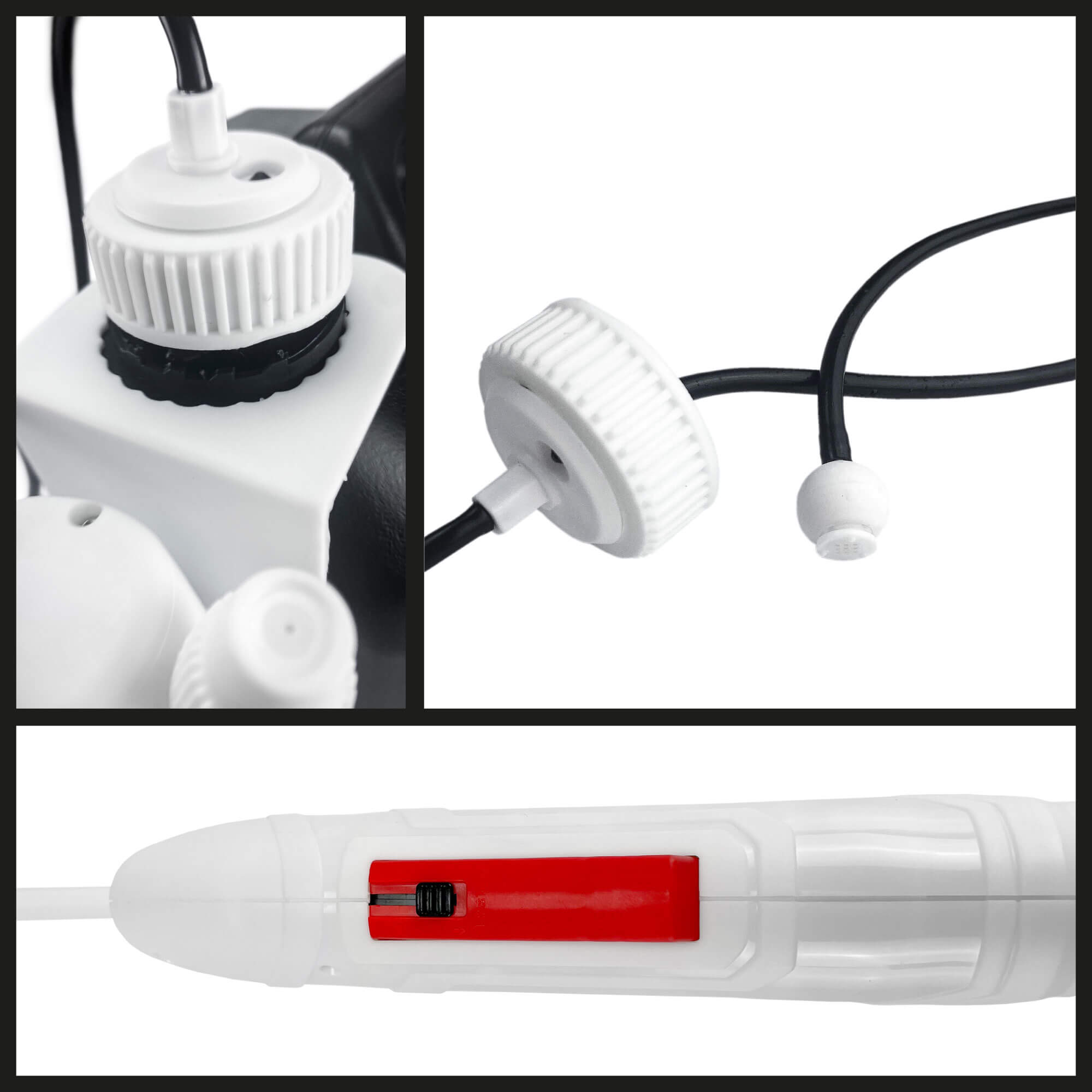 Battery sprayer features