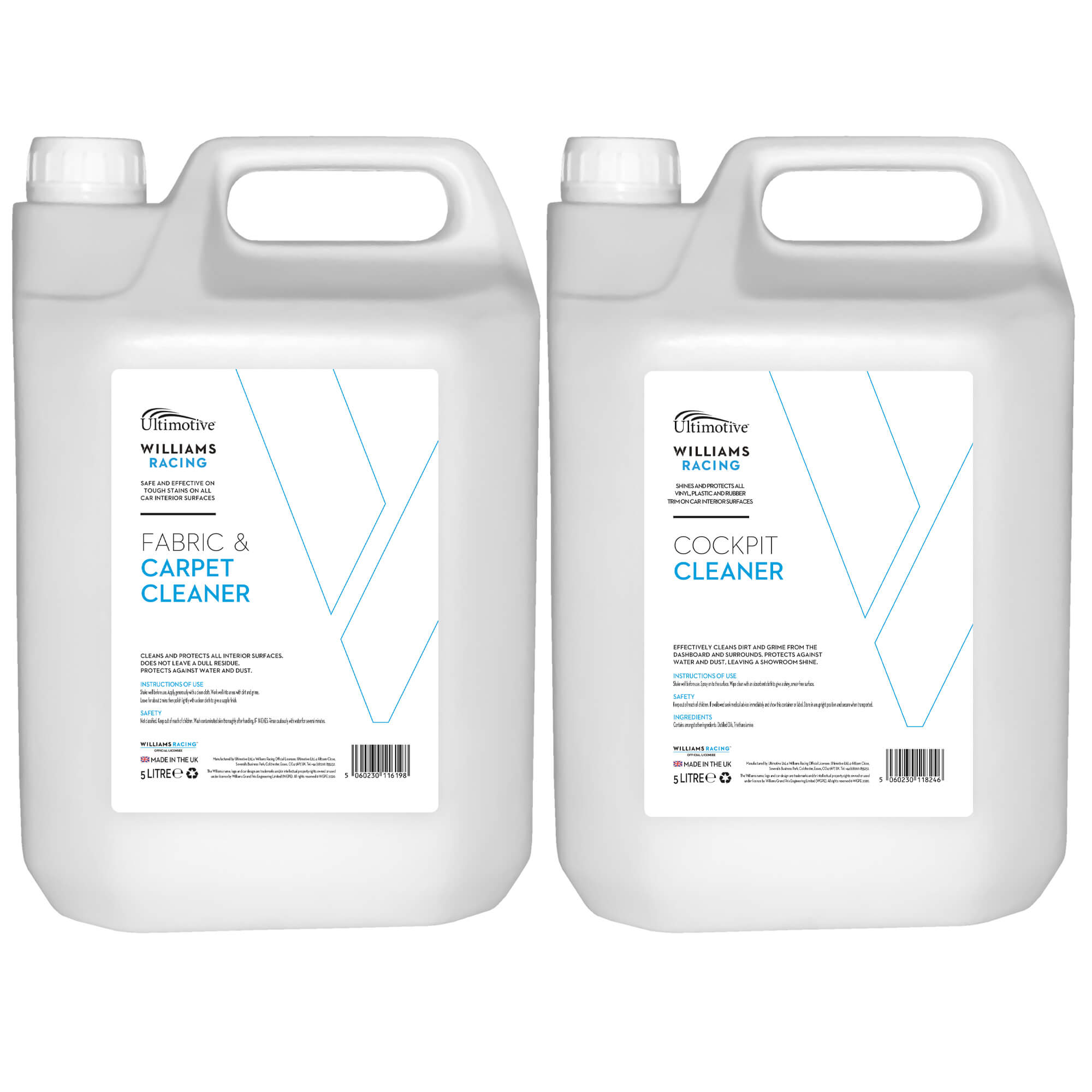 Williams Fabric & Carpet Cleaner 5L + Cockpit Cleaner 5L