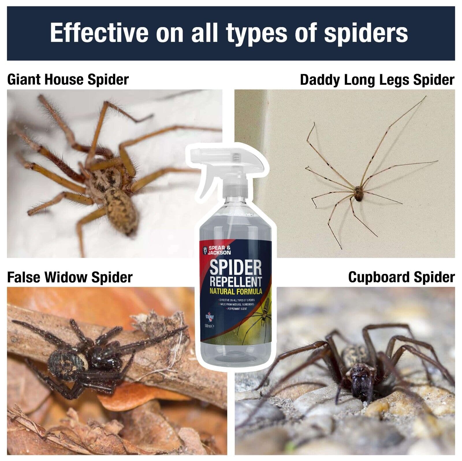 Spider Repellent Spray 2 x 500ml Spear and Jackson