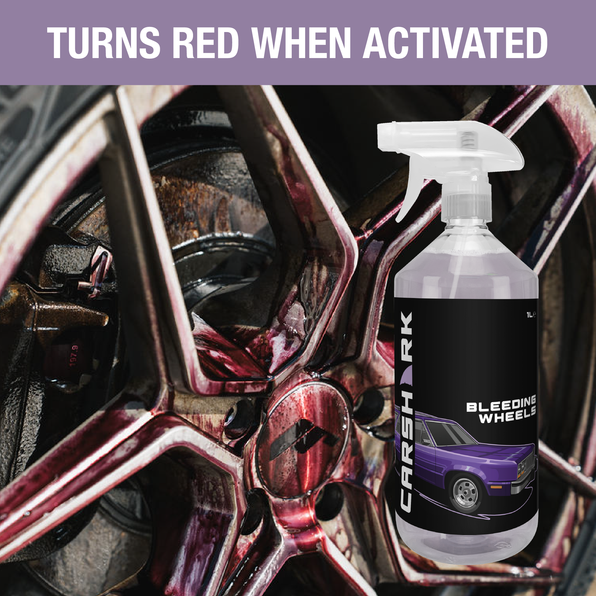 CARSHARK Bleeding Wheels Wheel Cleaner 1 L Spray