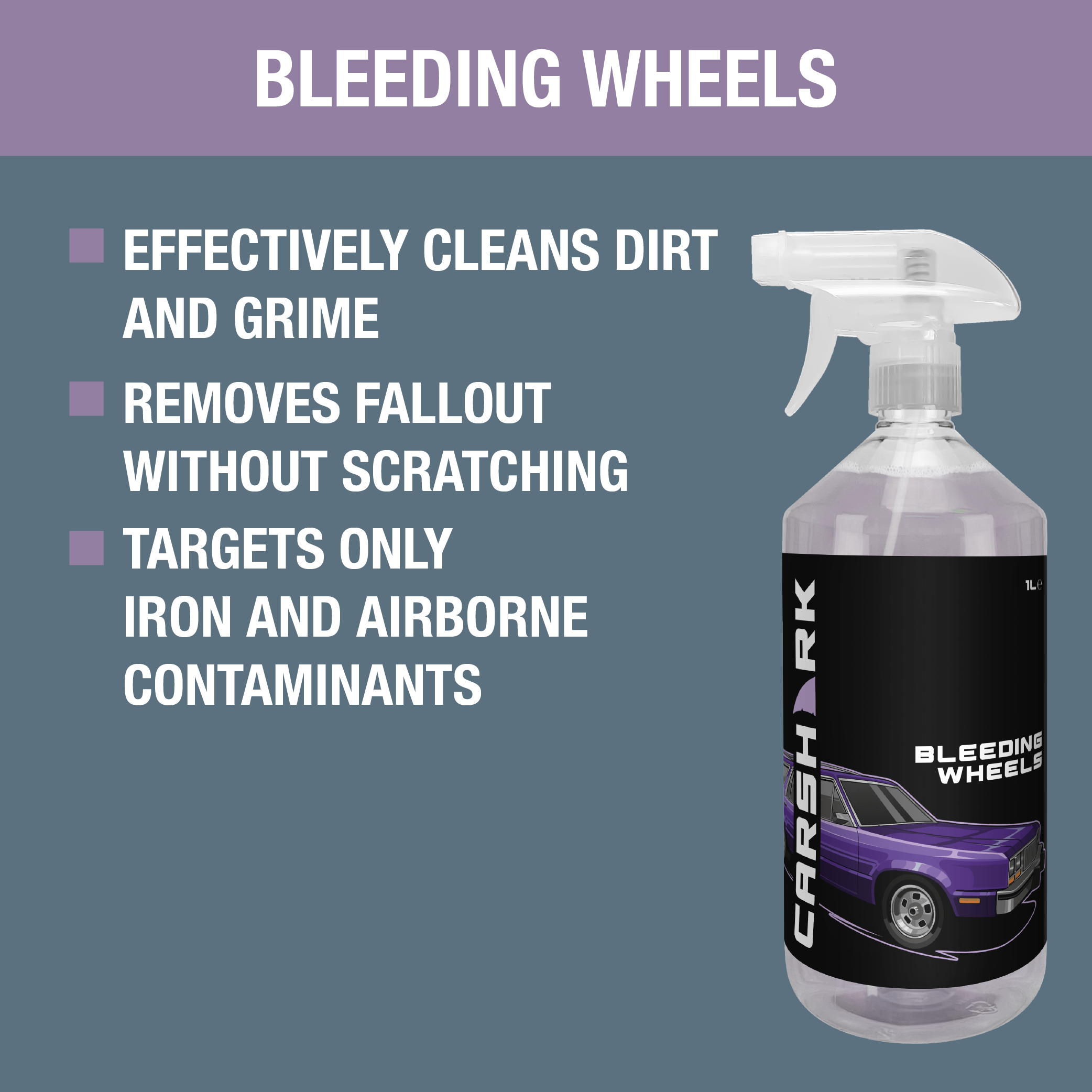 CARSHARK Bleeding Wheels Wheel Cleaner 2 x 1 L Spray