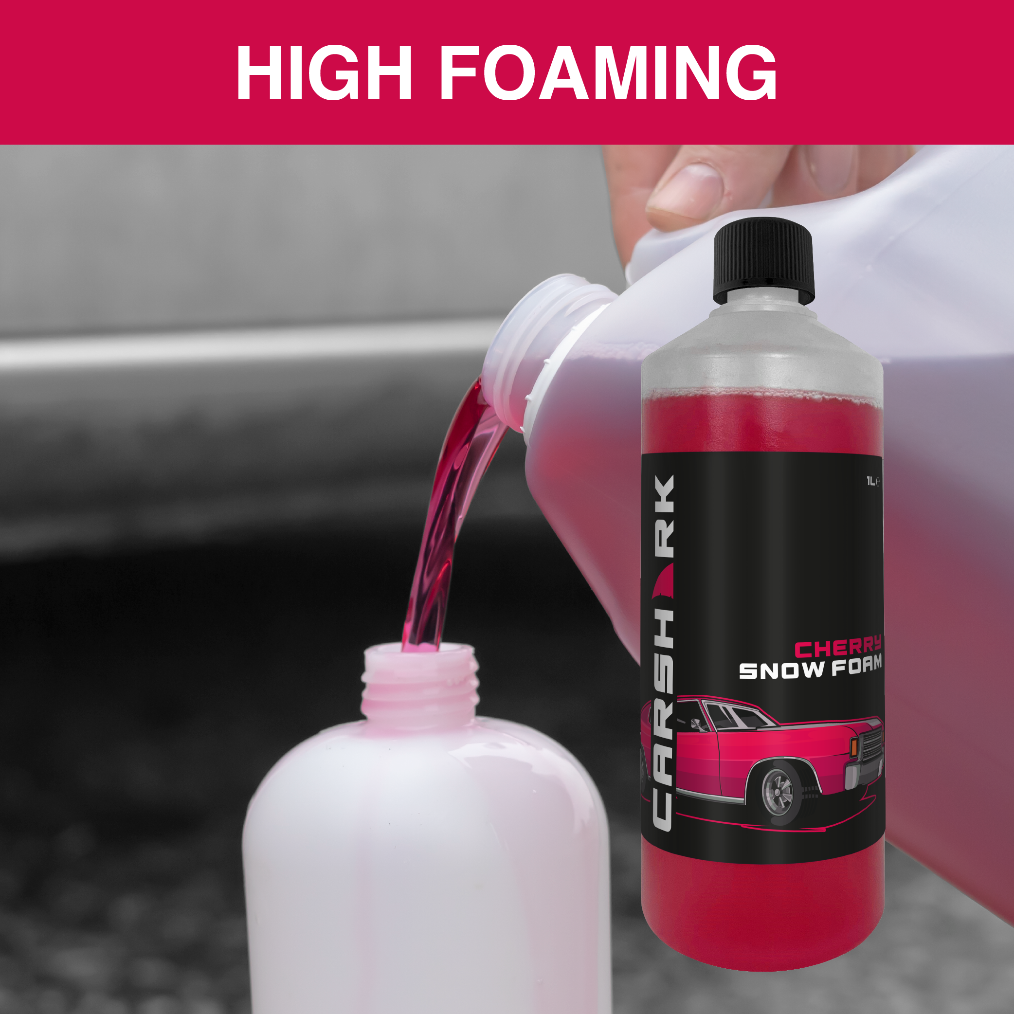 CARSHARK Cherry Snow Foam 2 x 1 Litre Concentrate