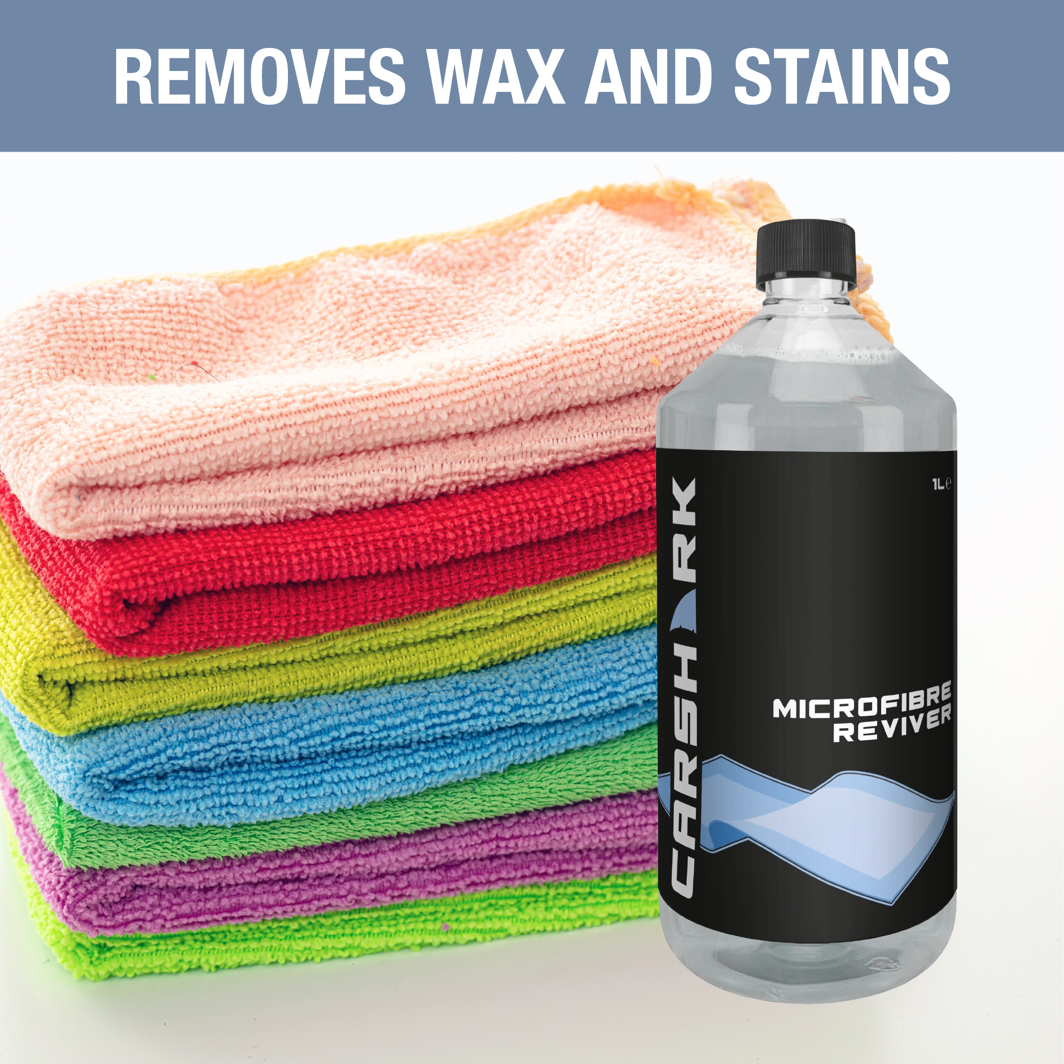 CARSHARK Microfibre Reviver 2 x 1 Litre Wash-In Product