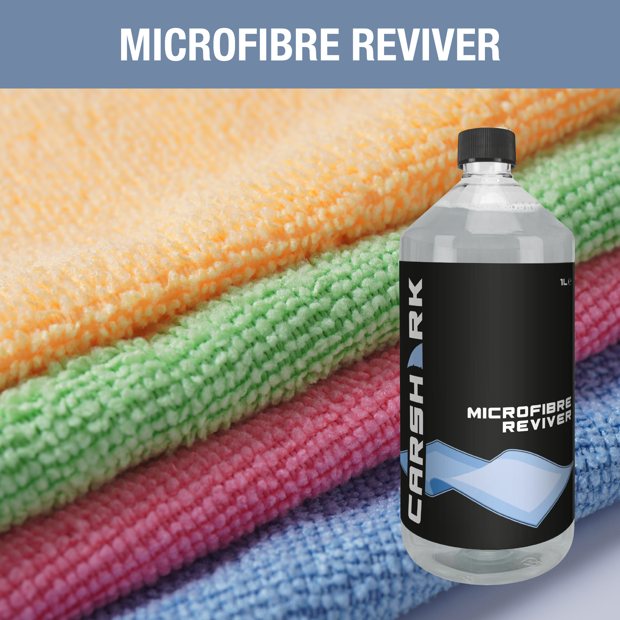 CARSHARK Microfibre Reviver 1 Litre Wash-In Product