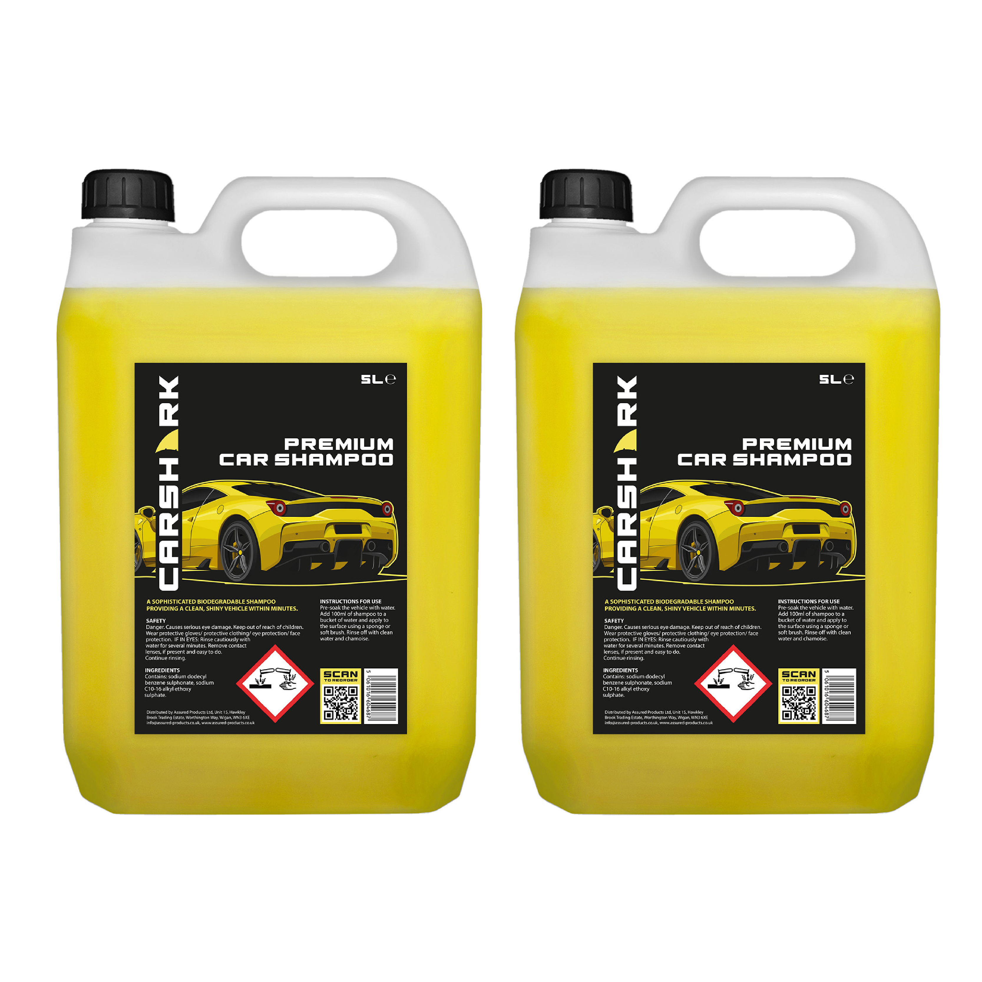 CARSHARK Premium Car Shampoo 2 x 5 Litre Concentrate