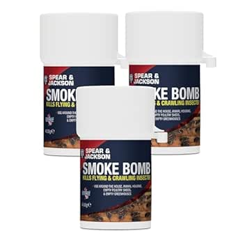Spear & Jackson Smoke Bomb Fogger - Effective Control Of All Flying & Crawling Insects