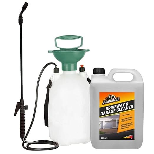 Armor All Driveway and Garage Cleaner, 5 Litre Concentrate, with 5L Garden Sprayer, Mould and Algae Remover, Surface Restorer