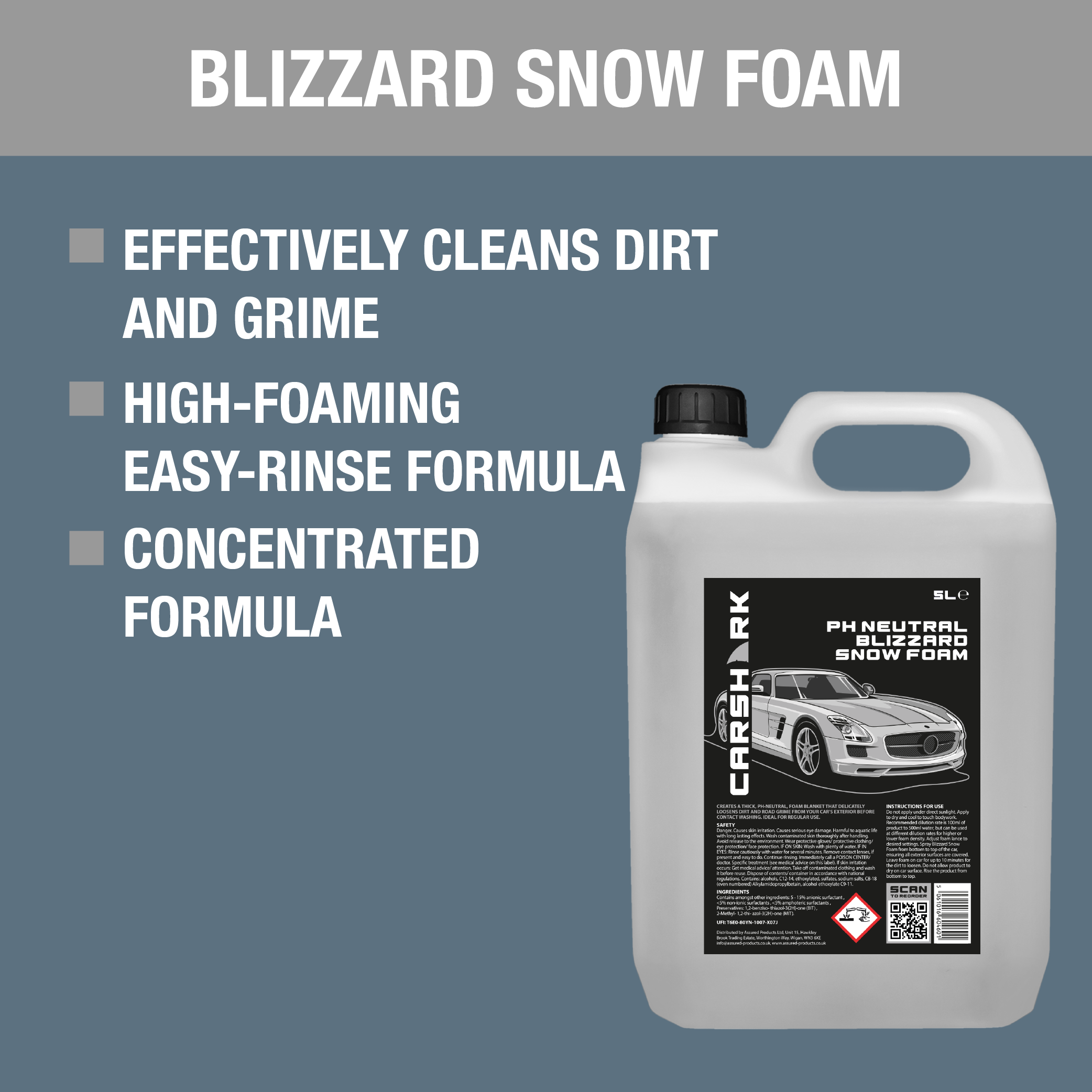 CARSHARK Blizzard Snow Foam 2 x 5 L PH Neutral