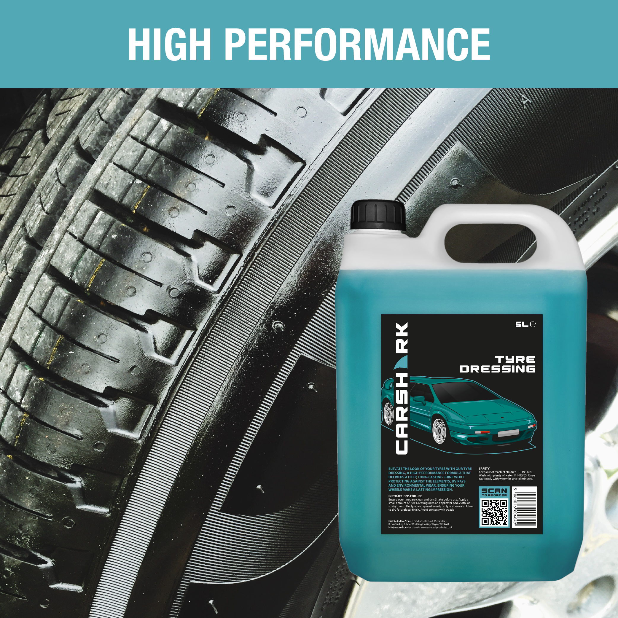 CARSHARK Tyre Dressing 2 x 5 Litre