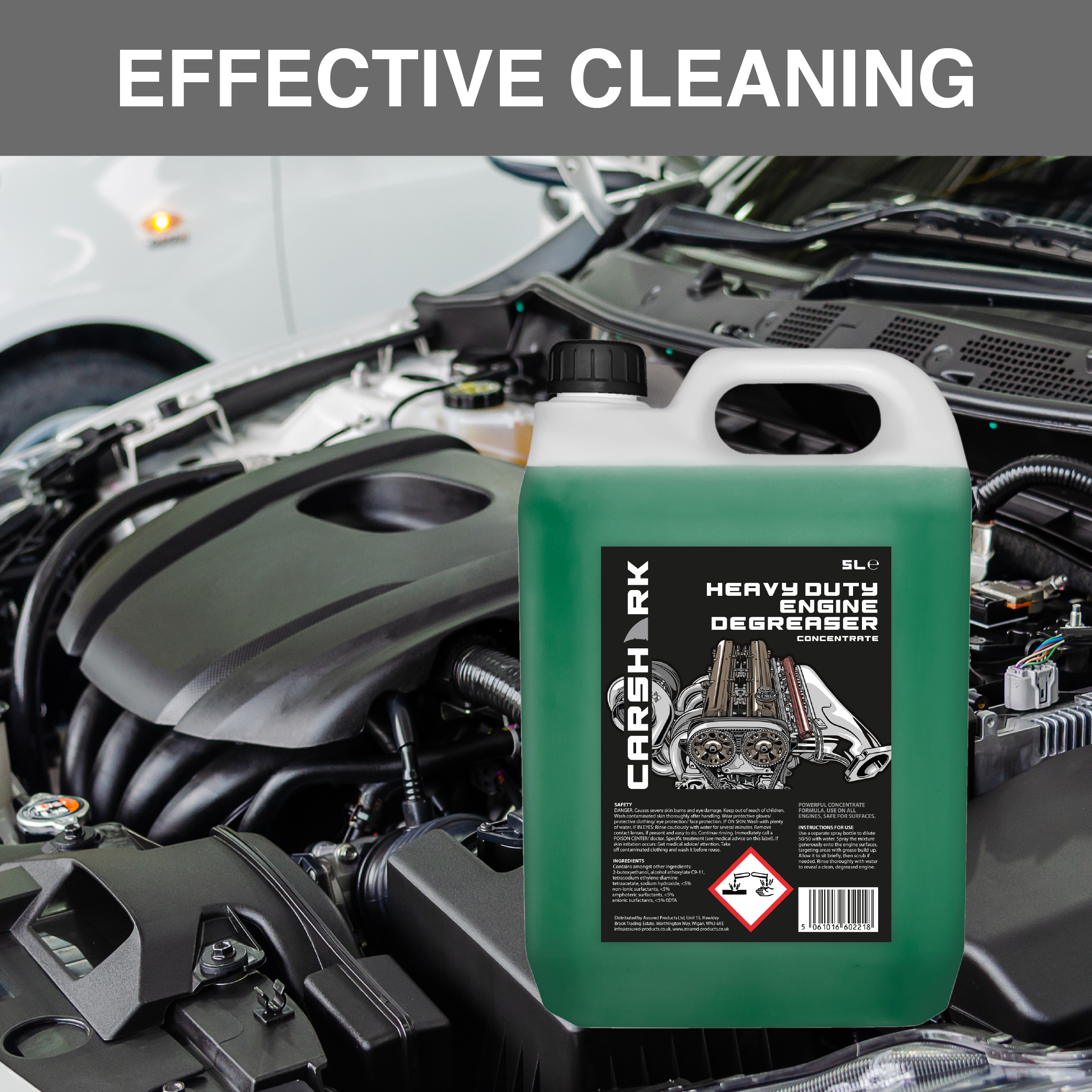 CARSHARK Engine Degreaser - 2 x 5L - Heavy Duty Concentrate