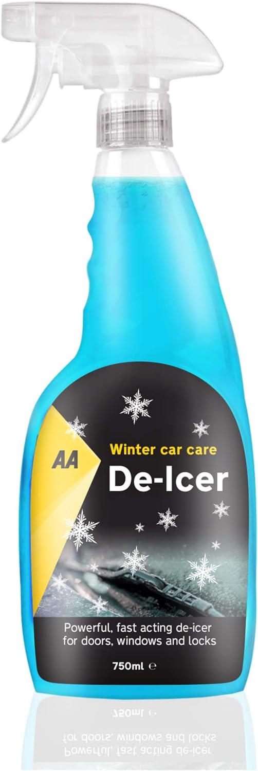 AA Winter Car Kit Deicer 2 x 750 ml, Ice Scraper x 1, Chamois Demister Pad x 1