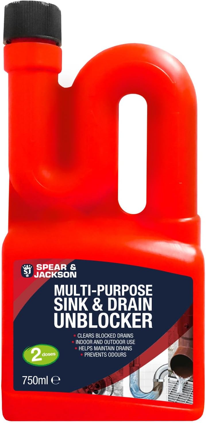 Spear & Jackson Multi-Purpose Sink & Drain Un-blocker 4 x 750ml
