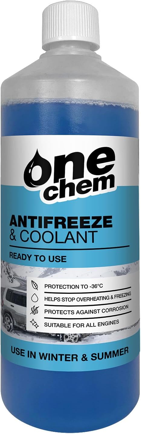 One Chem Antifreeze and Coolant 1L - Effective down to -36°C