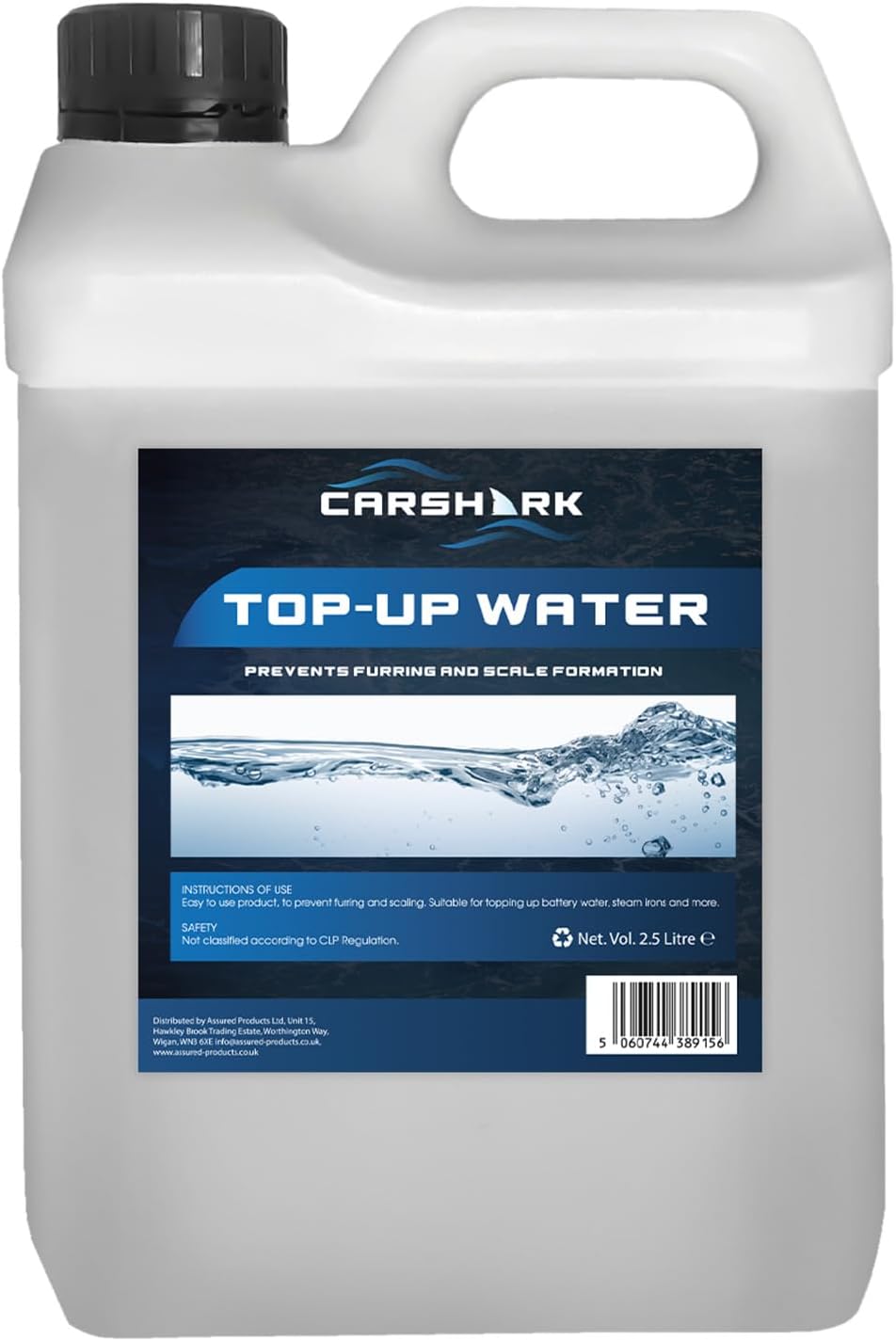 CARSHARK Top-Up Water 2.5L, Deionised Water