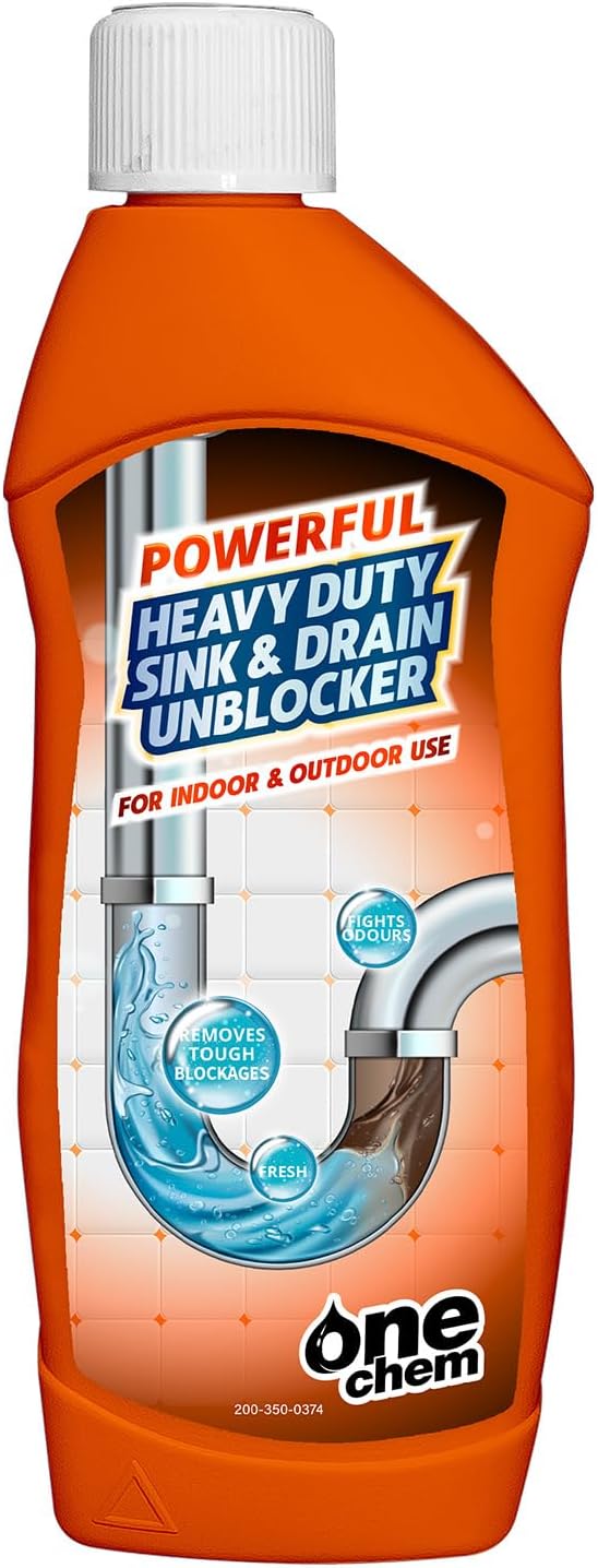 One Chem Heavy Duty Sink and Drain Un-blocker 500ml