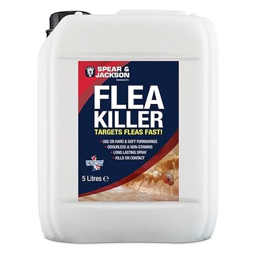 Spear & Jackson Flea Killer, 1 + 5 Litres, Multi-Insect Control for Hard and Soft Furnishings