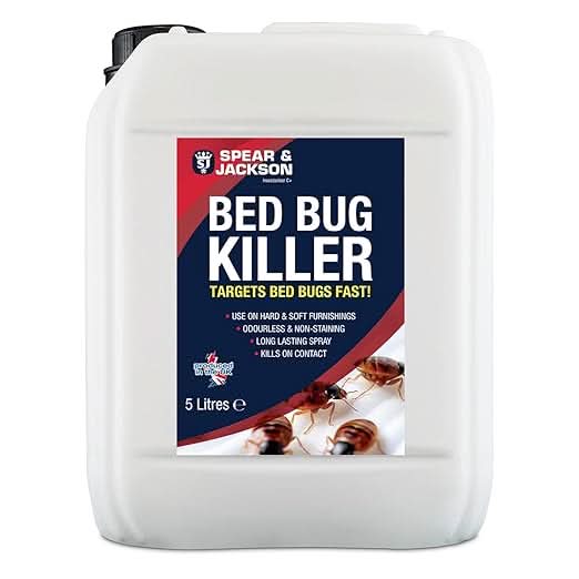 Spear & Jackson Bed Bug Killer, 5 Litres, Long-Lasting, Odourless, insecticide against Flying and Crawling insects