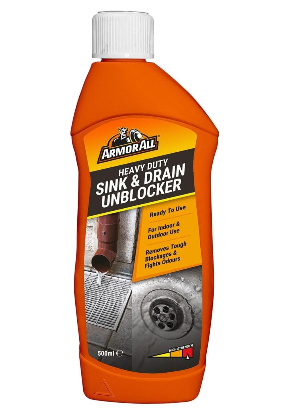 Armor All - Heavy Duty Sink And Drain Unblocker Gel - 500ml - Clears Blocked Sinks and Drains