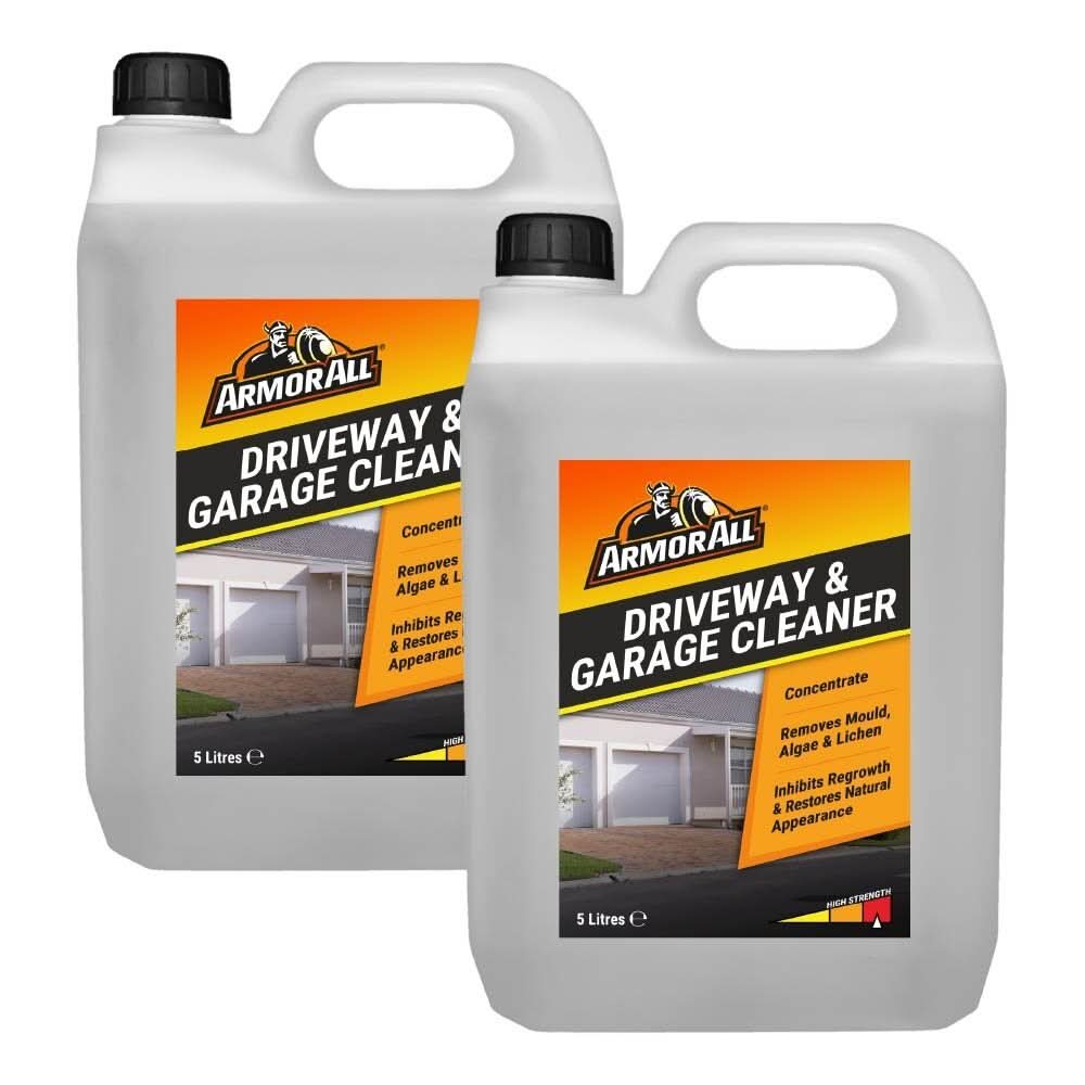 Armor All Driveway and Garage Cleaner, 2 x 5 Litre Concentrate, Mould and Algae Remover, Surface Restorer