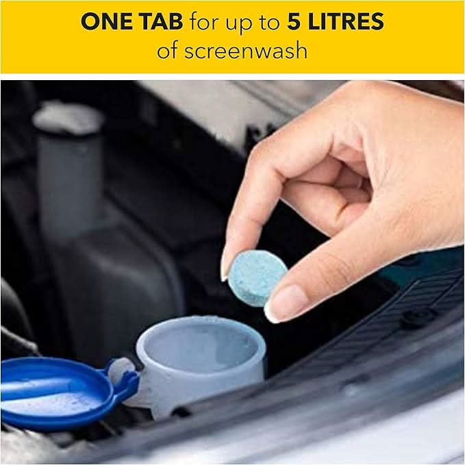 Armor All Screenwash Tabs 1 x 4 Tablets, Makes up to 20L ofAll Seasons Screenwash, Windscreen Washer Tablets