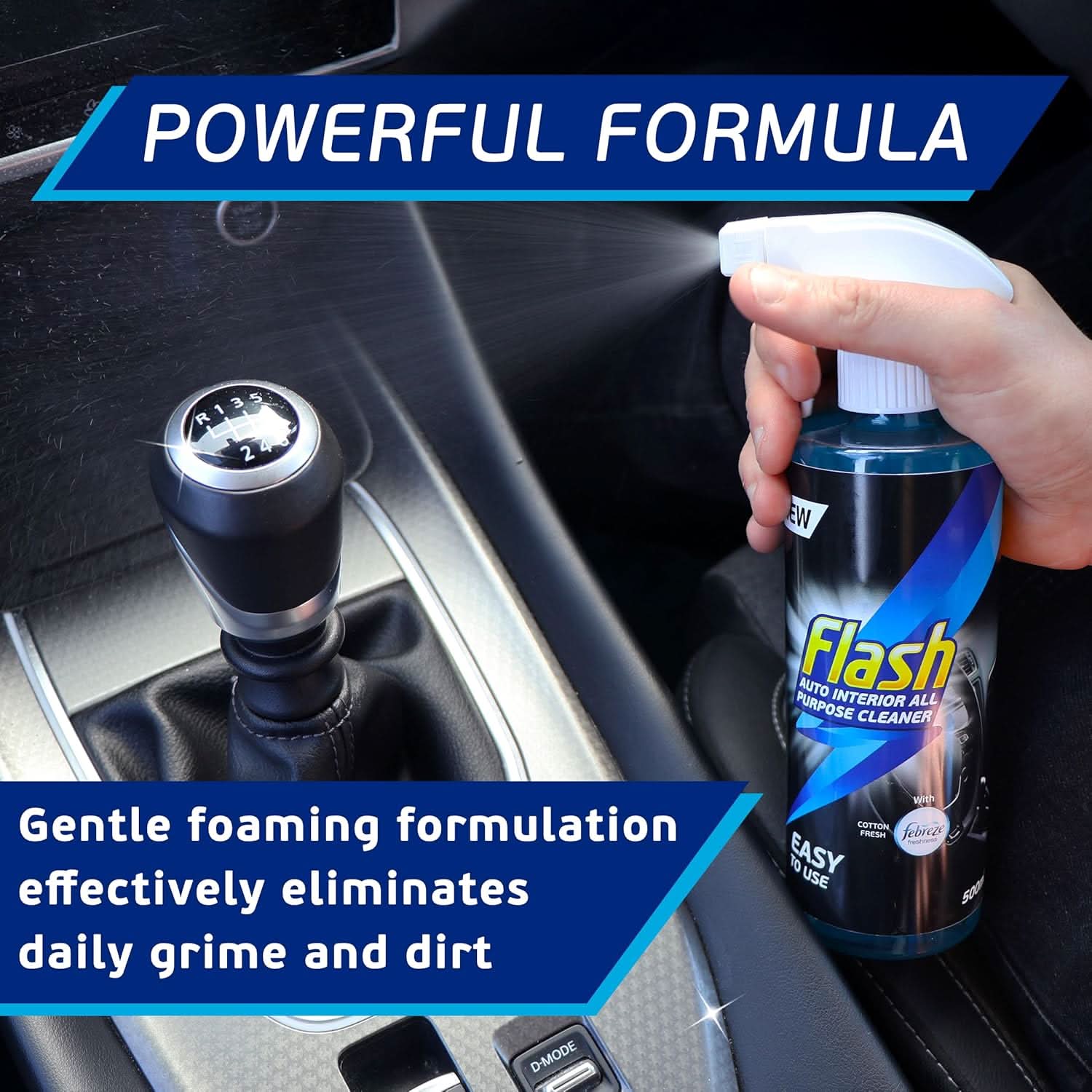 Flash Car Care All-Purpose Interior Cleaner - Febreze Cotton Fresh Scent