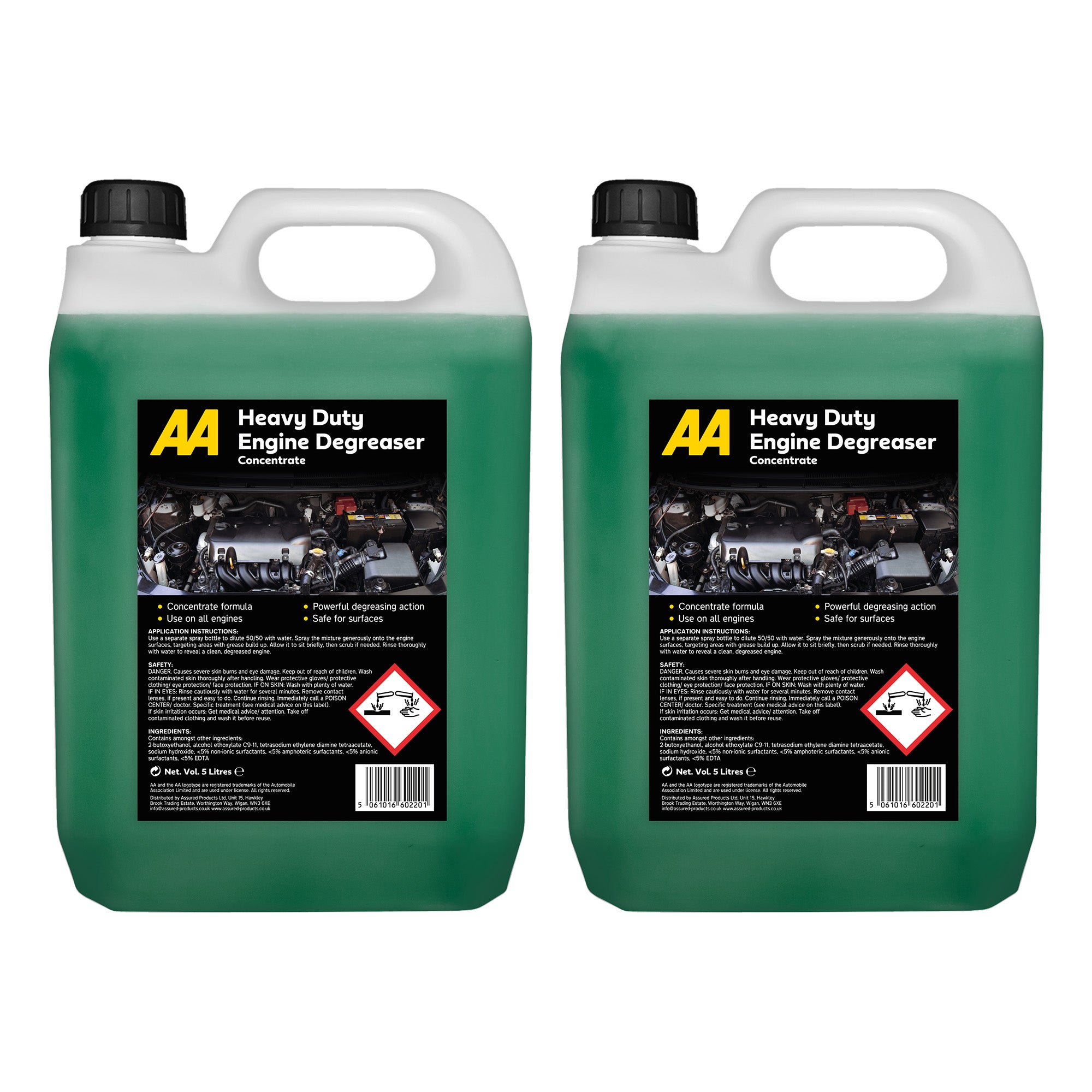 AA Engine Degreaser - 2 x 5L - Heavy Duty Concentrate