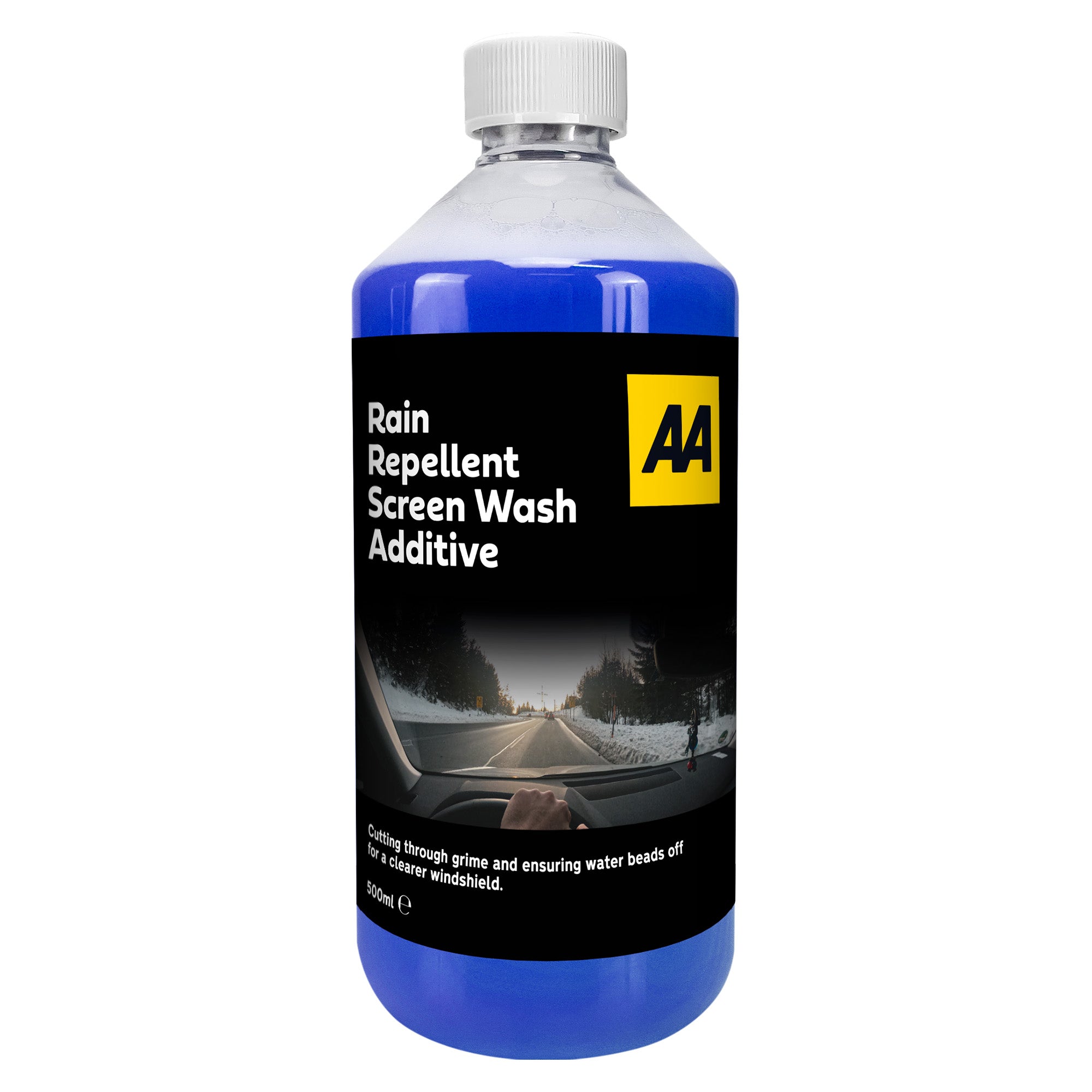 AA Rain Repellent Screenwash Additive 500ml with Winter Screenwash 5L (Blue)