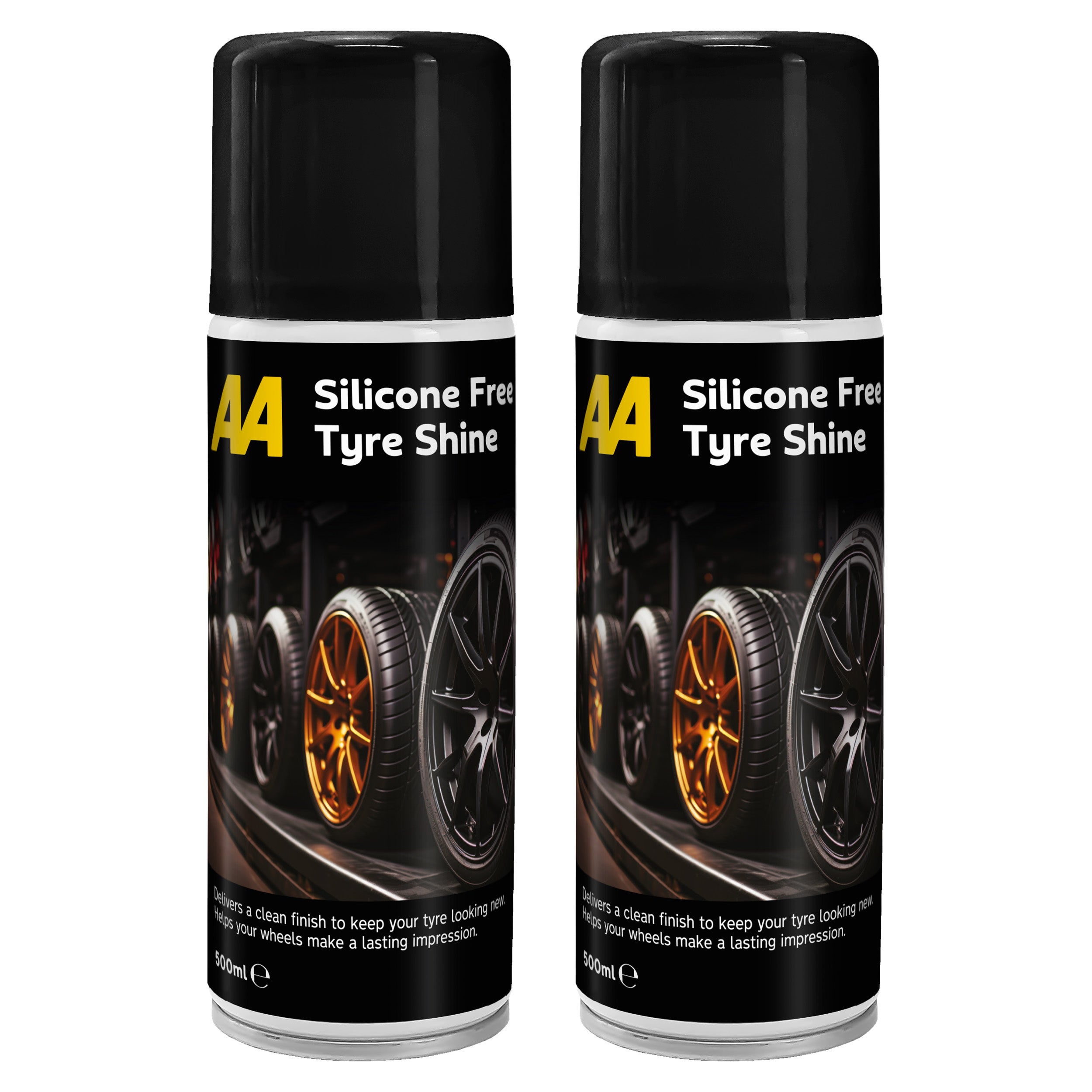 AA Tyre Shine Silicone-Free, 2 x 500 ml, Aerosol