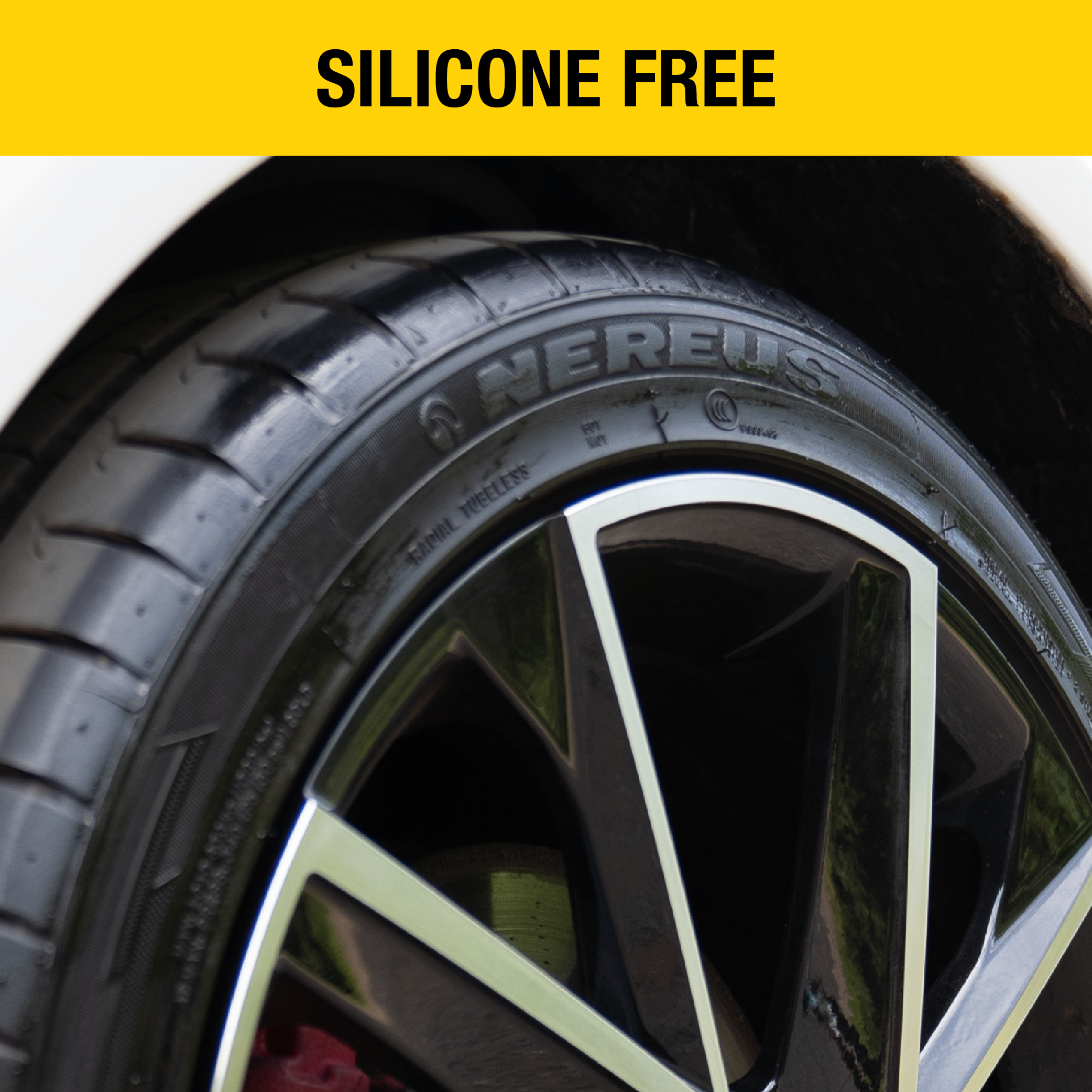 AA Tyre Shine Silicone-Free, 2 x 500 ml, Aerosol, Applicator Pad (Yellow)