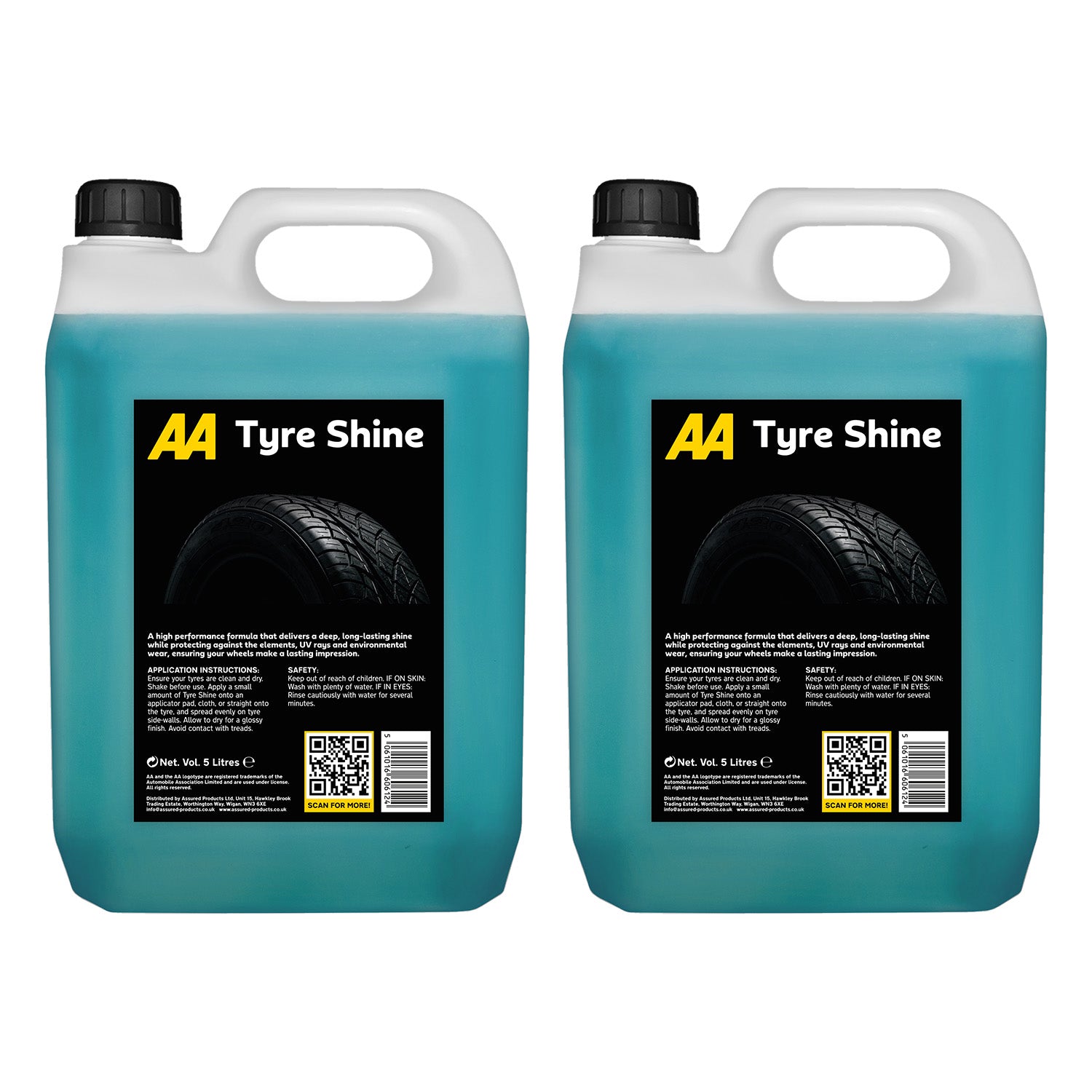 AA Tyre Shine 2 x 5 Litre