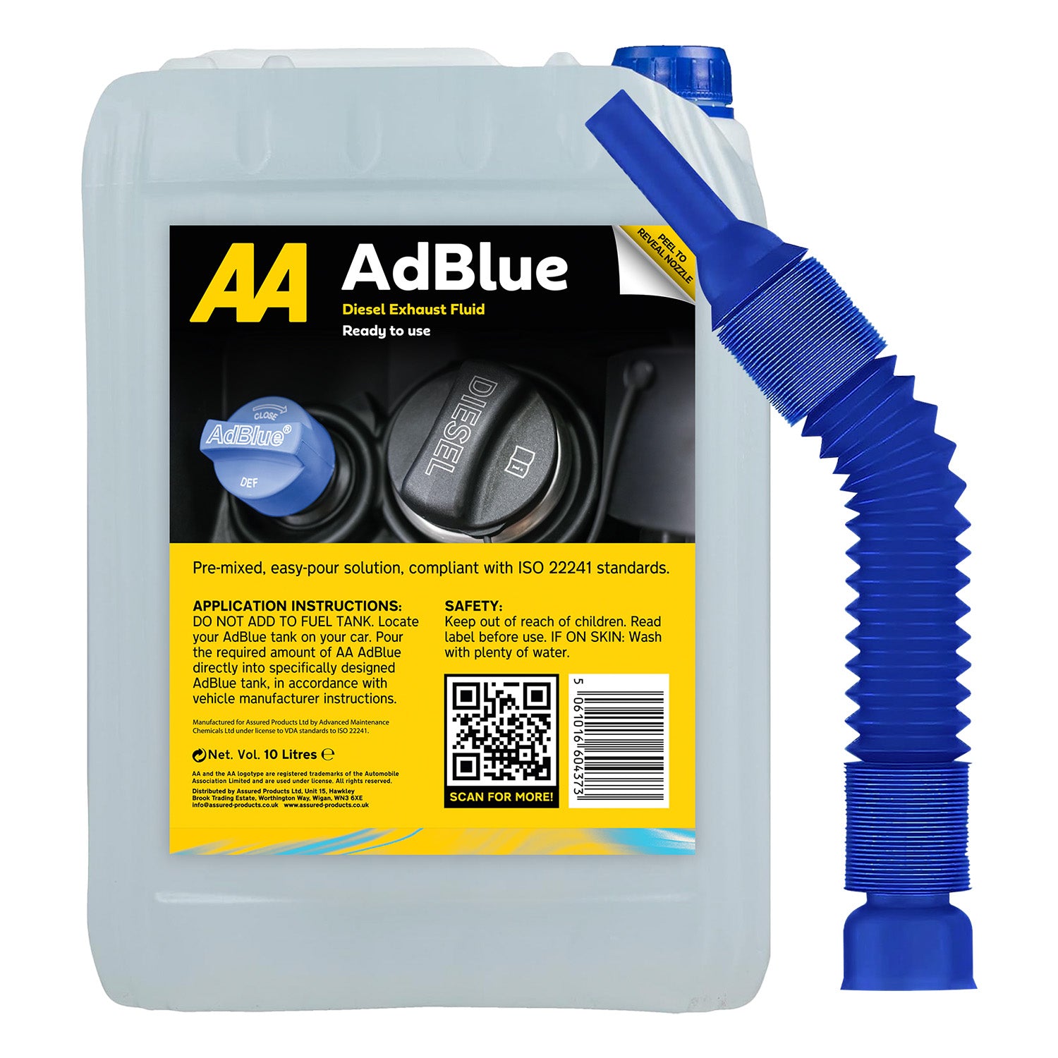 AA AdBlue Diesel Exhaust Fluid Additive, 5 Litres, Easy Pour Spout