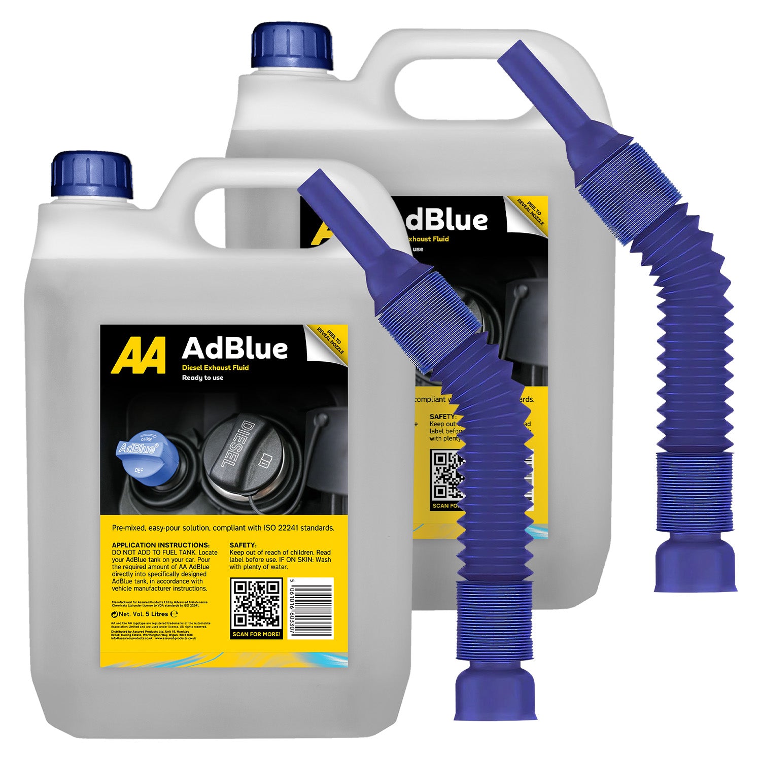 AA AdBlue Diesel Exhaust Fluid Additive, 5 Litres, Easy Pour Spout