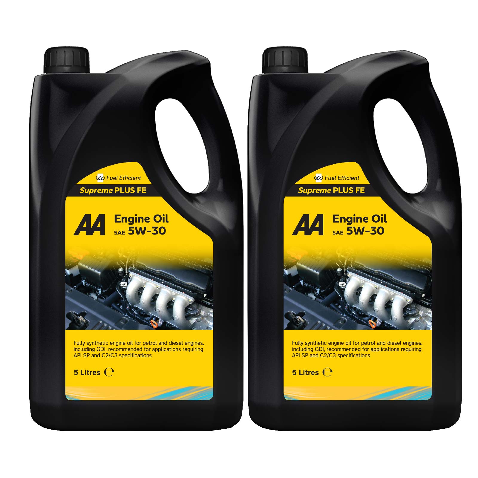 AA Engine Oil SAE 5W-30 Supreme PLUS FE - Fully Synthetic for Petrol and Diesel Engines - API SP