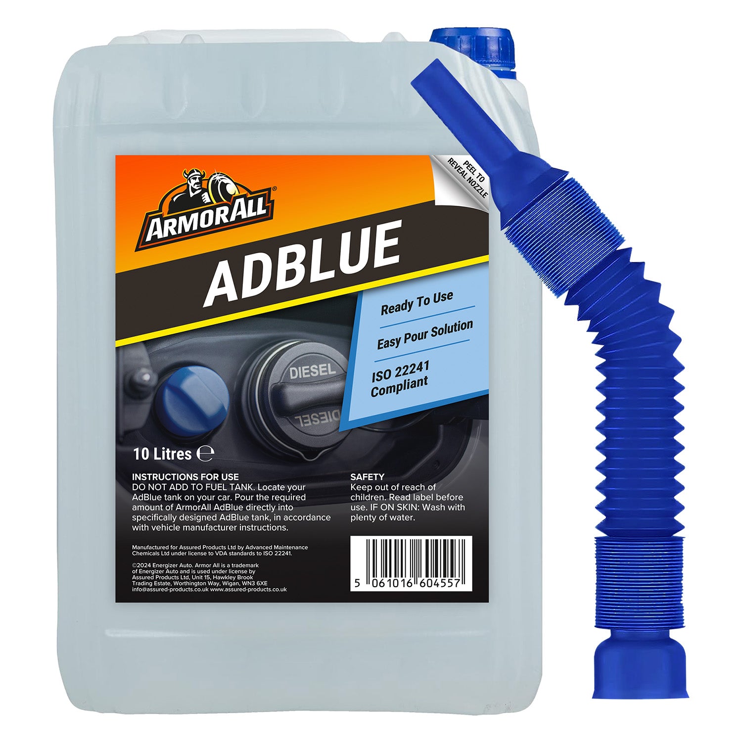 Armor All AdBlue Diesel Exhaust Fluid Additive, 10 Litres, Easy Pour Spout