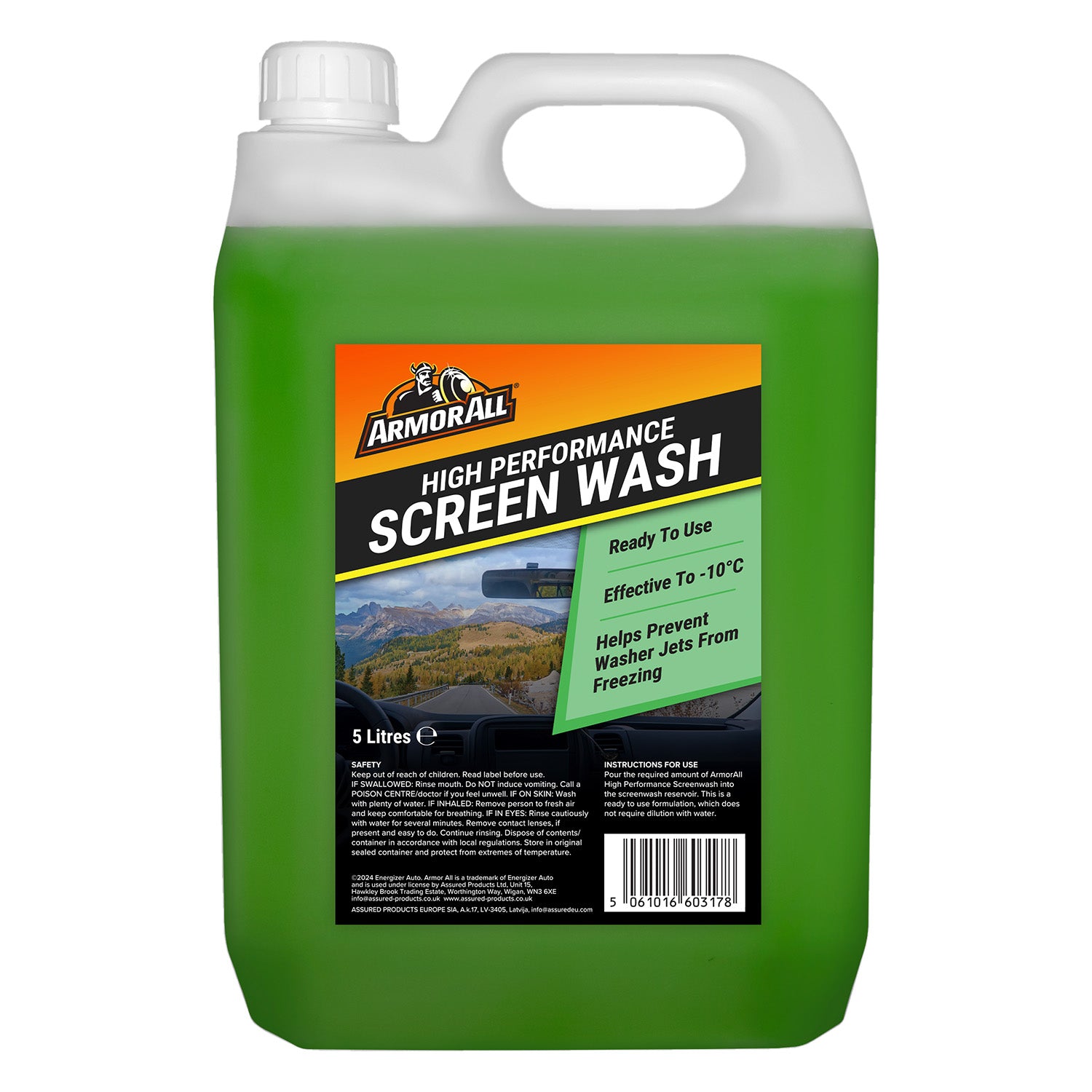 Armor All High Performance Screenwash 5L Effective down to -10°C