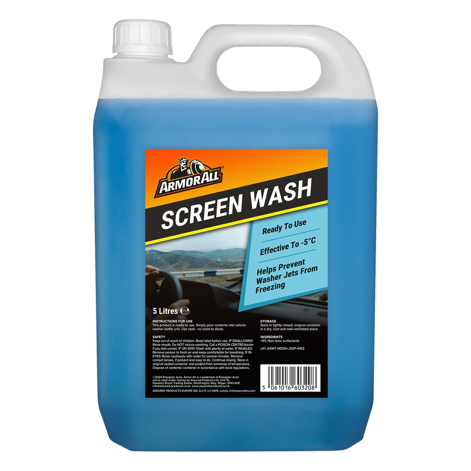 Armor All Winter Screen Wash, 5L, Effective down to -5°C