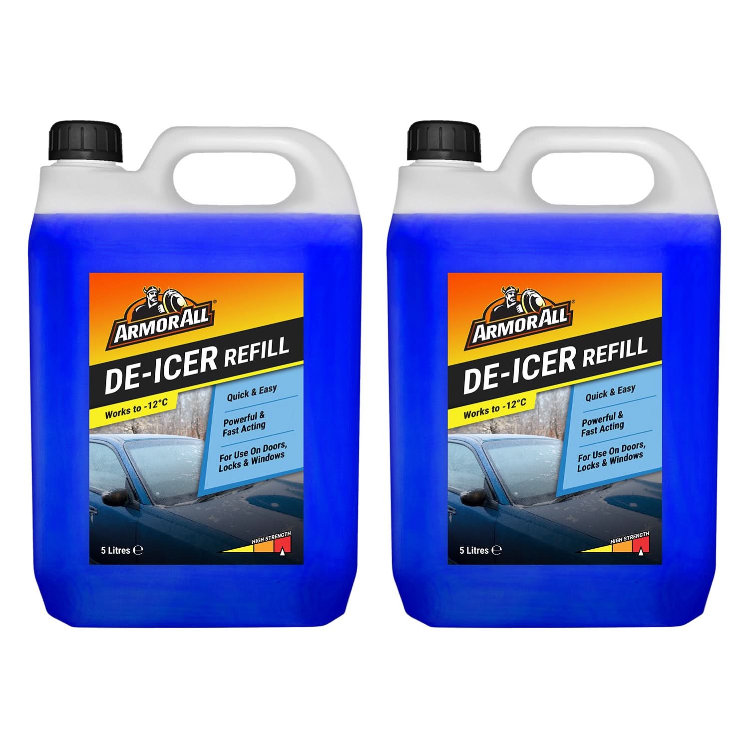 Armor All De-icer 2 x 5L, Refill, Fast Acting, Suitable for Doors, Windows and Locks