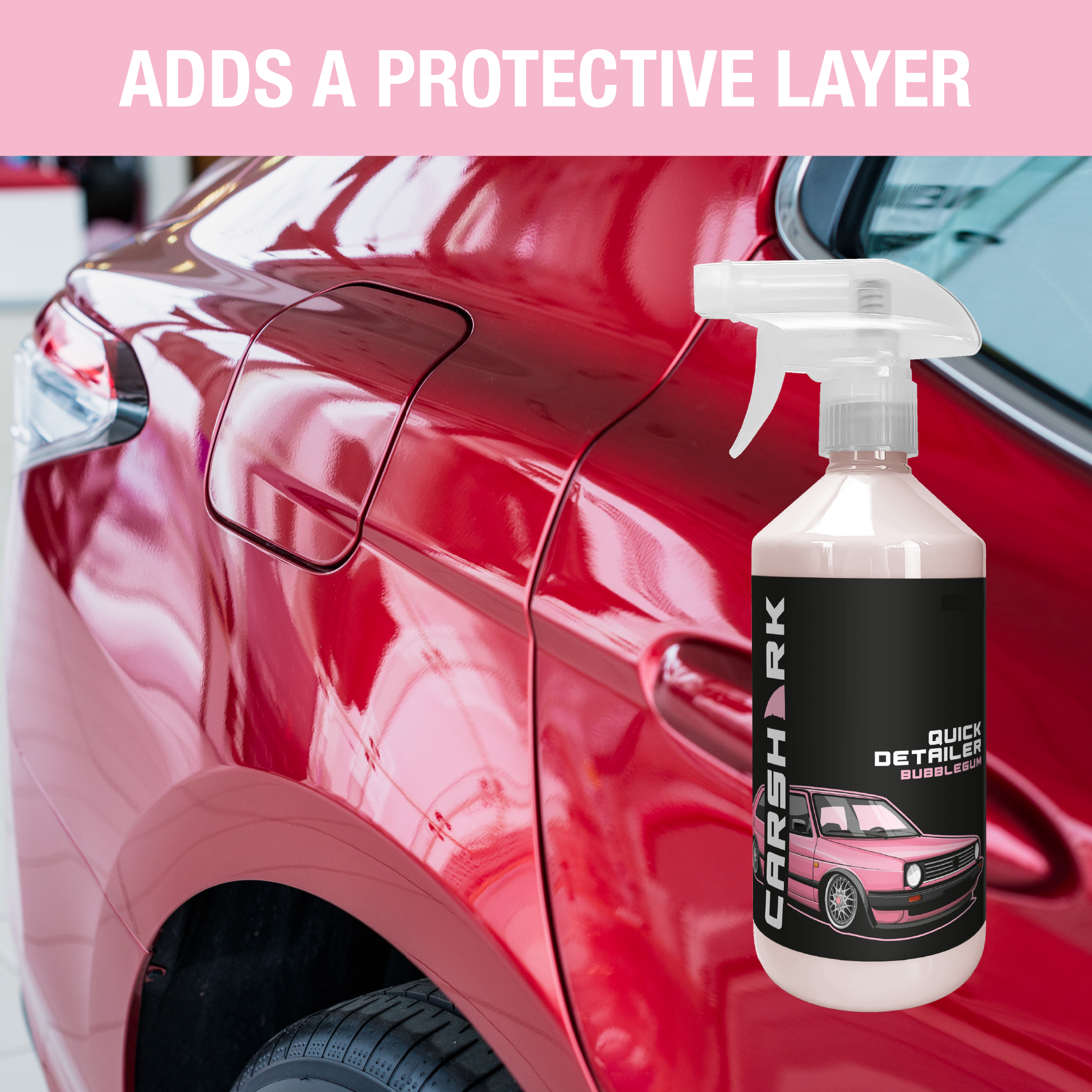 CARSHARK Bubble Gum Quick Detailer 2 x 500ml Spray