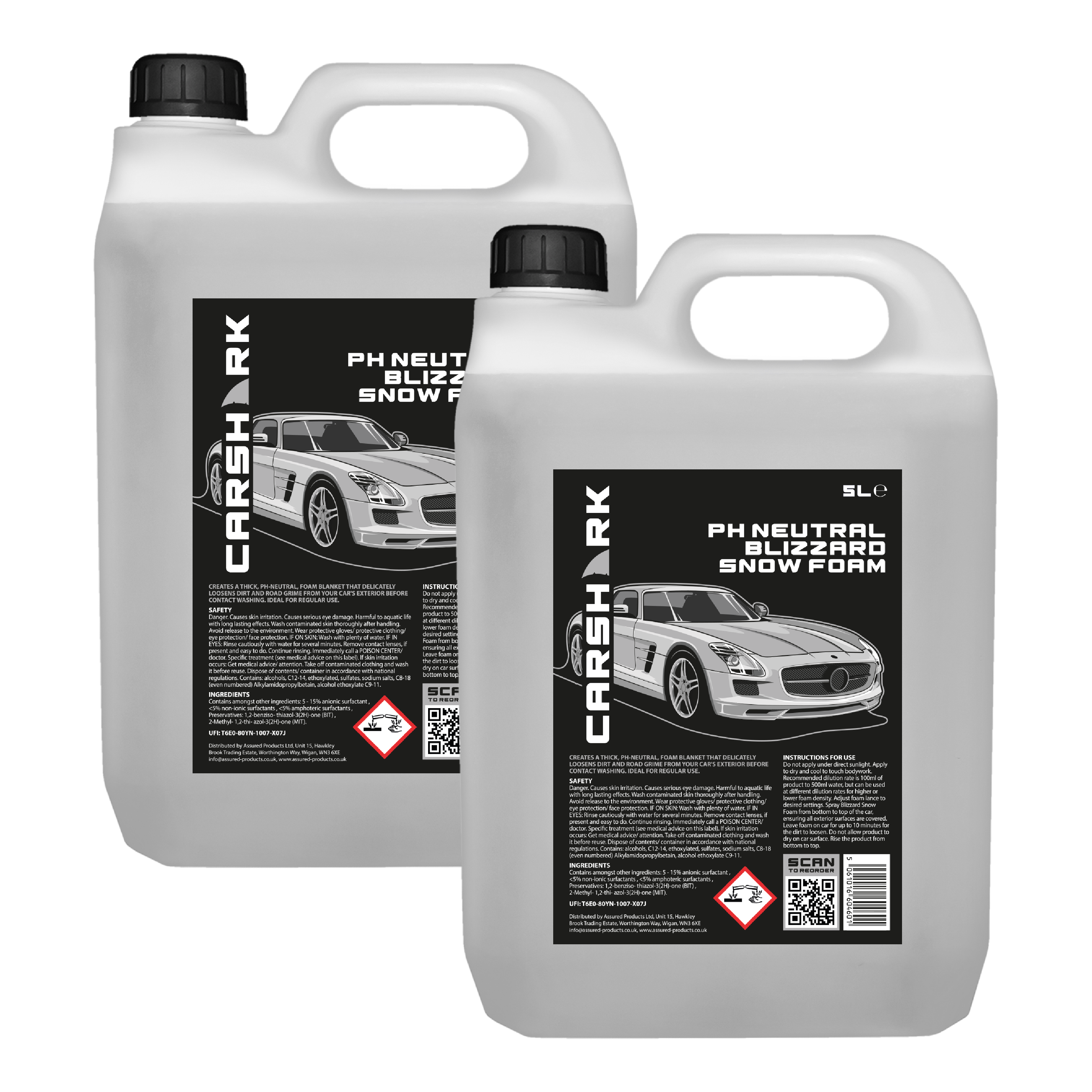 CARSHARK Blizzard Snow Foam 2 x 5 L PH Neutral