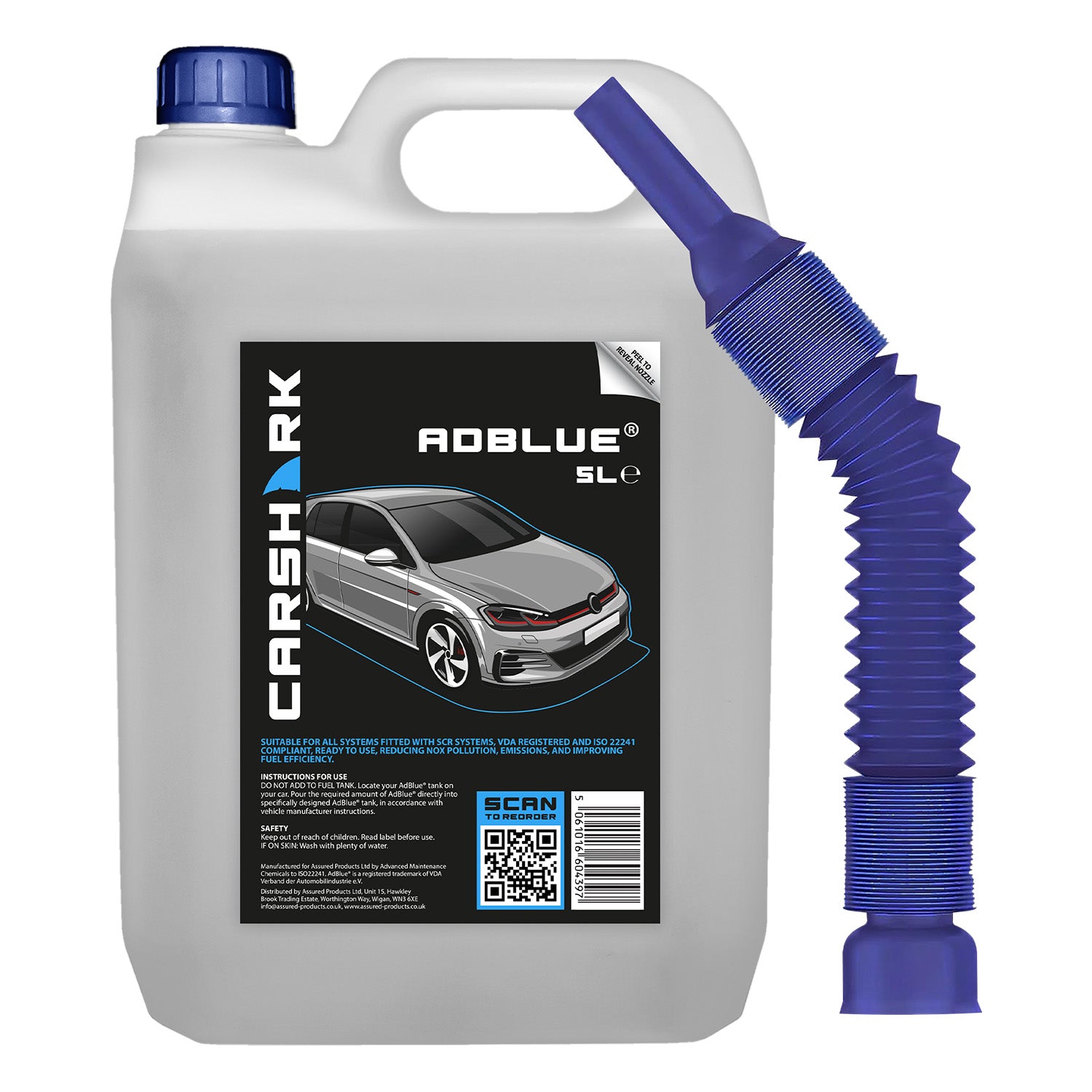 CARSHARK AdBlue Diesel Exhaust Fluid Additive - Easy Pour Spout