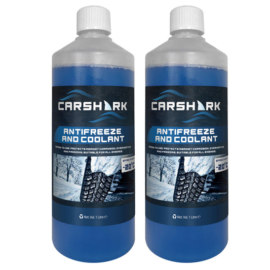 CARSHARK Antifreeze and Coolant 2 x 1 Litre -20°C Ready to use