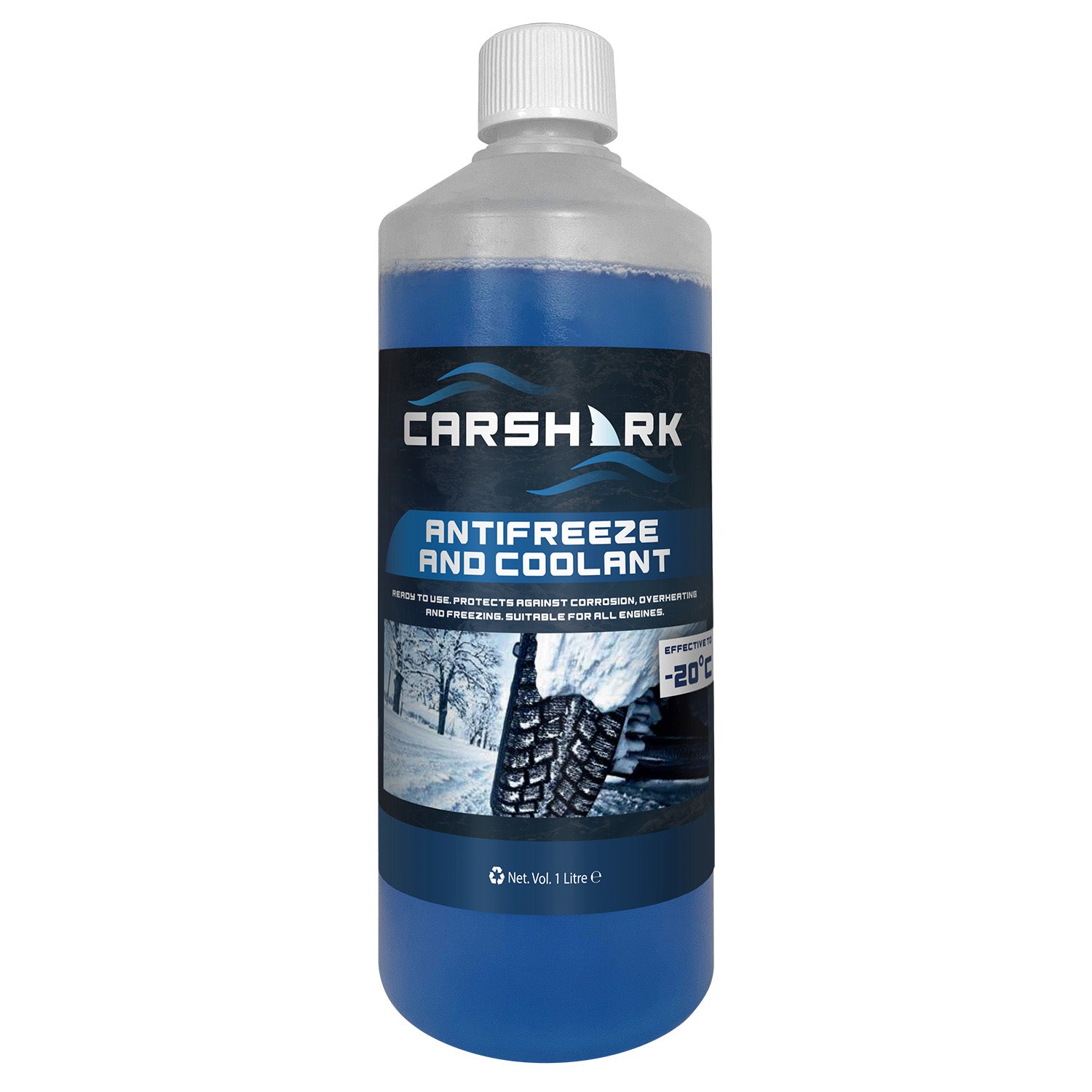 CARSHARK Antifreeze and Coolant 2 x 1 Litre -20°C Ready to use
