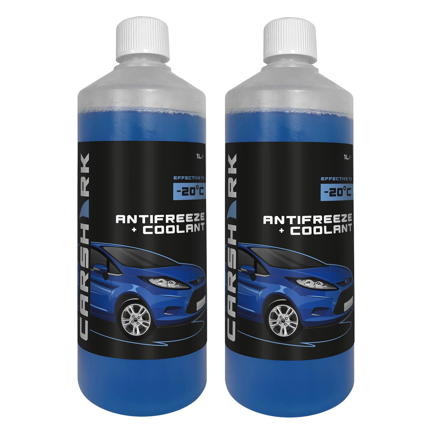 CARSHARK Antifreeze and Coolant 2 x 1 Litre -20°C Ready to use