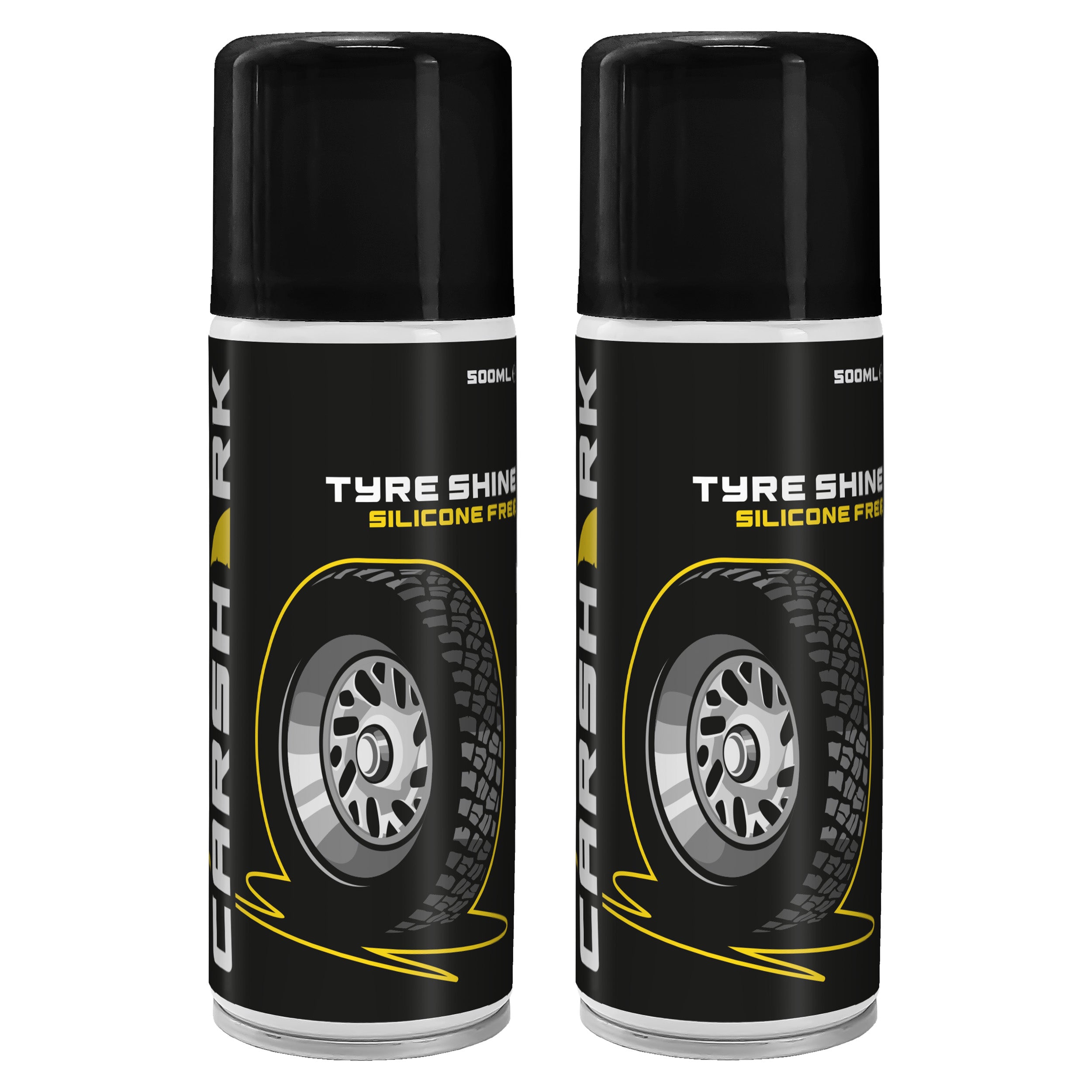 CARSHARK Tyre Shine Silicone-Free, 2 x 500 ml, Aerosol