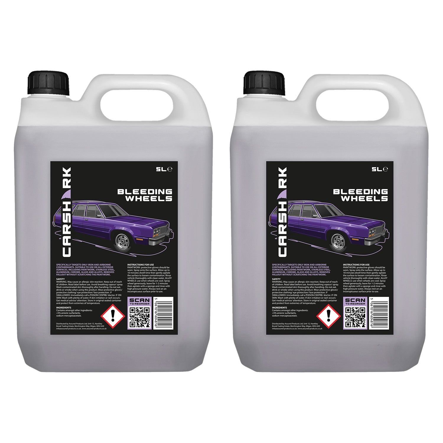 CARSHARK Bleeding Wheels Wheel Cleaner 2 x 5 L