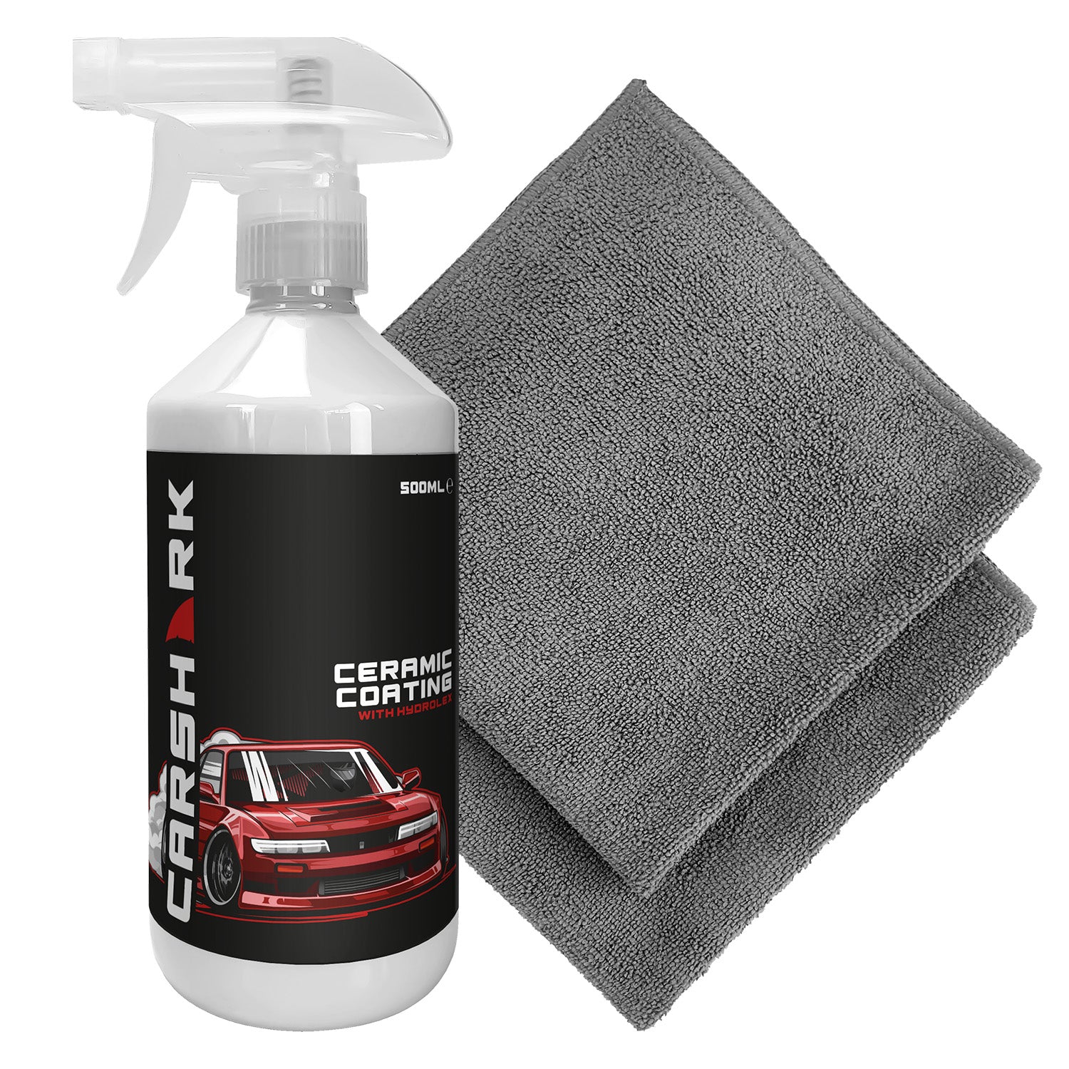 CARSHARK Hydrolex Super Ceramic Coating 500ml (with 2 x Microfibre Cloths)