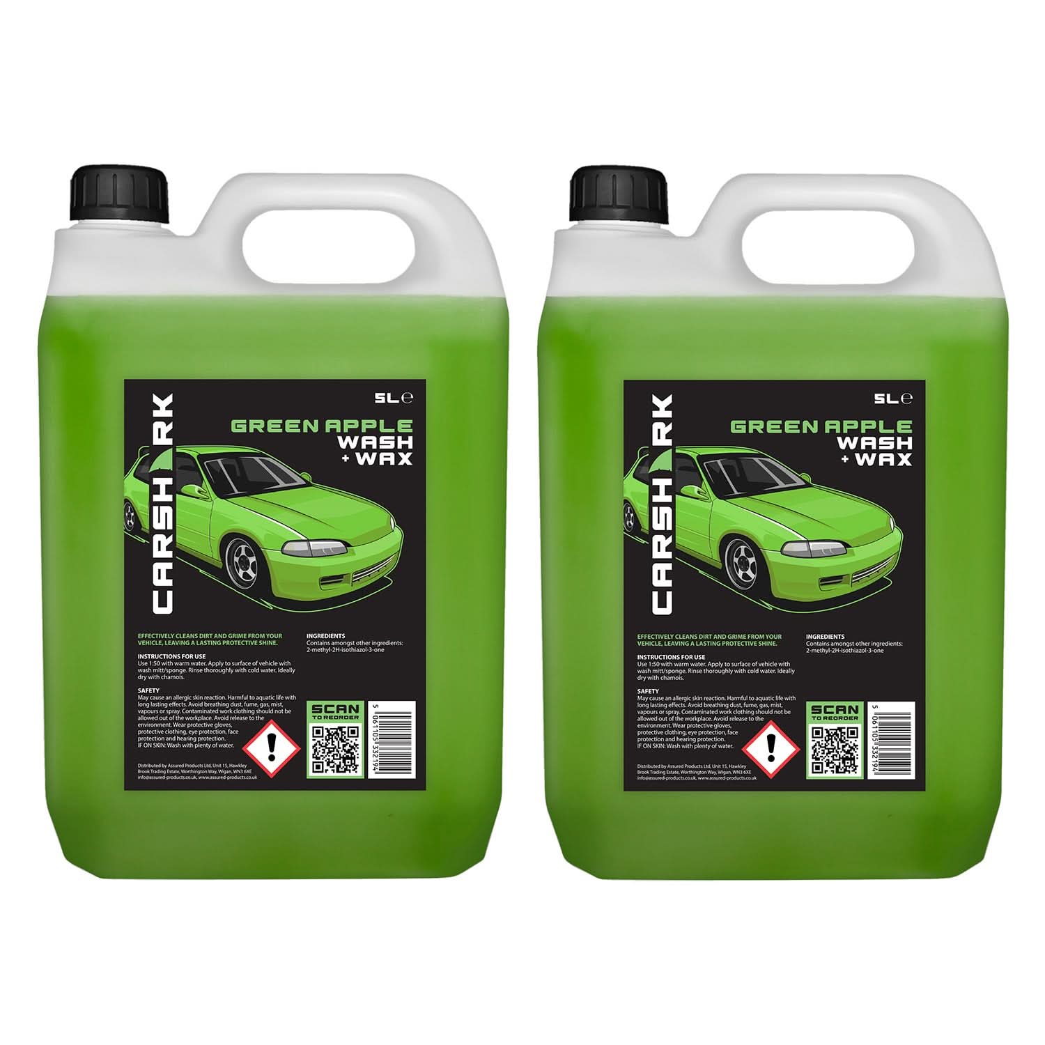 CARSHARK Green Apple Wash & Wax Car Shampoo