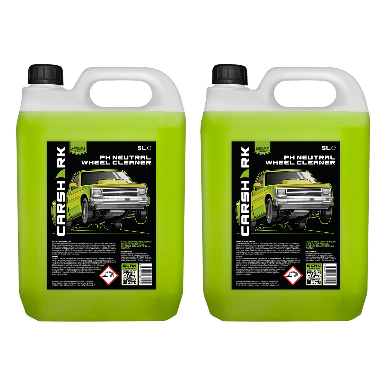 CARSHARK PH Neutral Wheel Cleaner 2 x 5 Litre