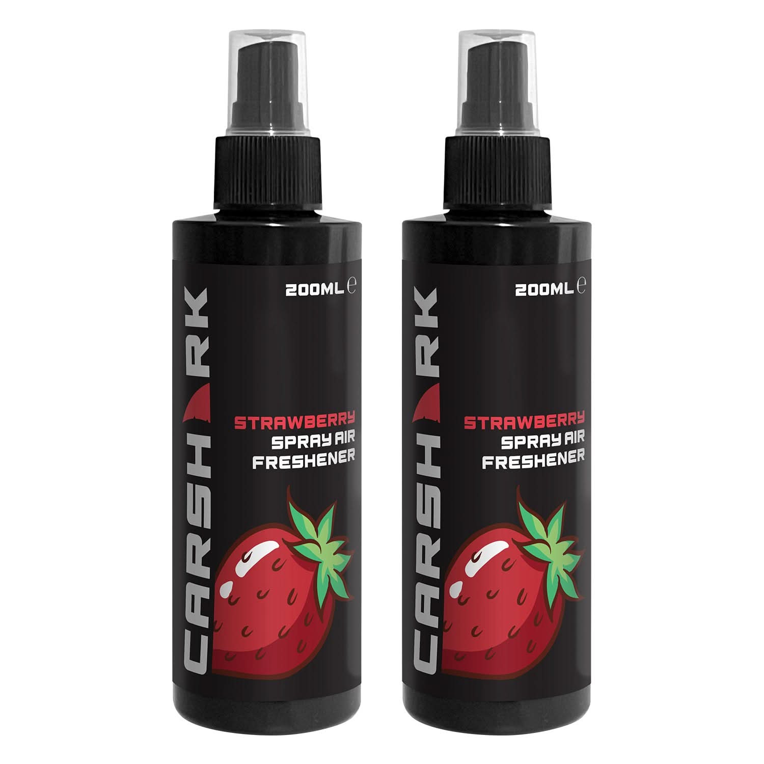 CARSHARK Car Air Freshener Spray, Strawberry Scent, 2 x 200ml