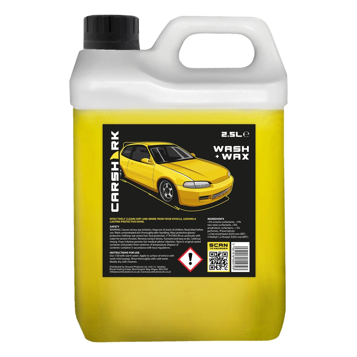 CARSHARK Wash & Wax Car Shampoo 2.5 L